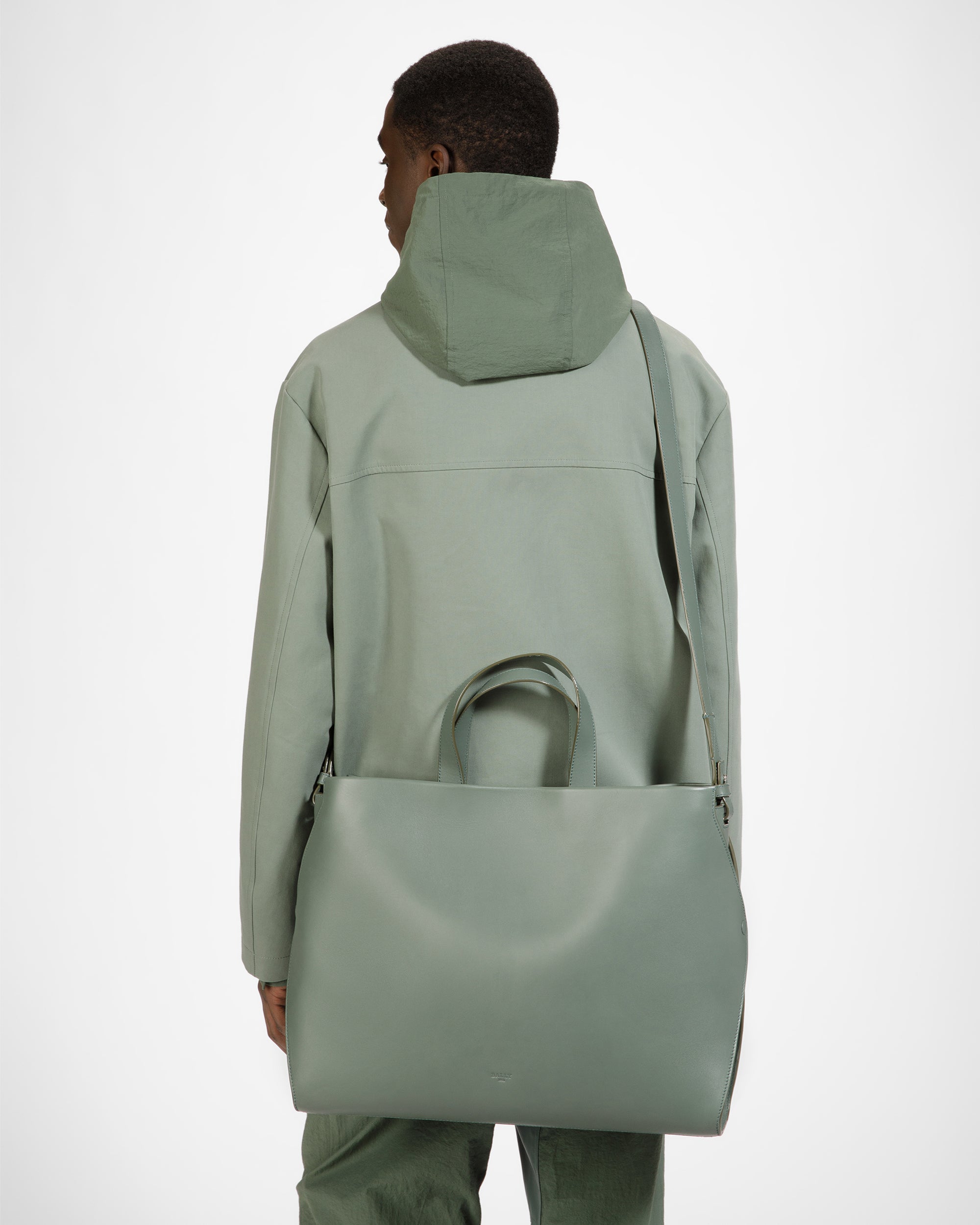 Arbona Leather Tote In Sage - Men's - Bally - 03