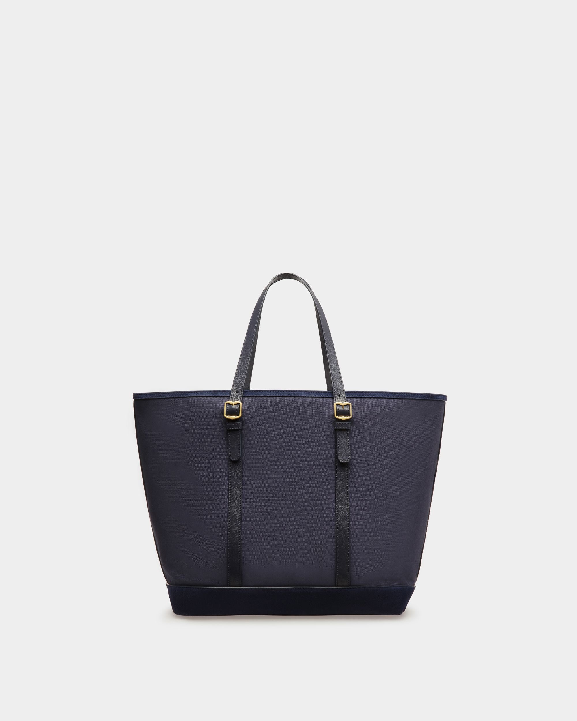 Gare Tote Bag In Marine Fabric - Men's - Bally - 03