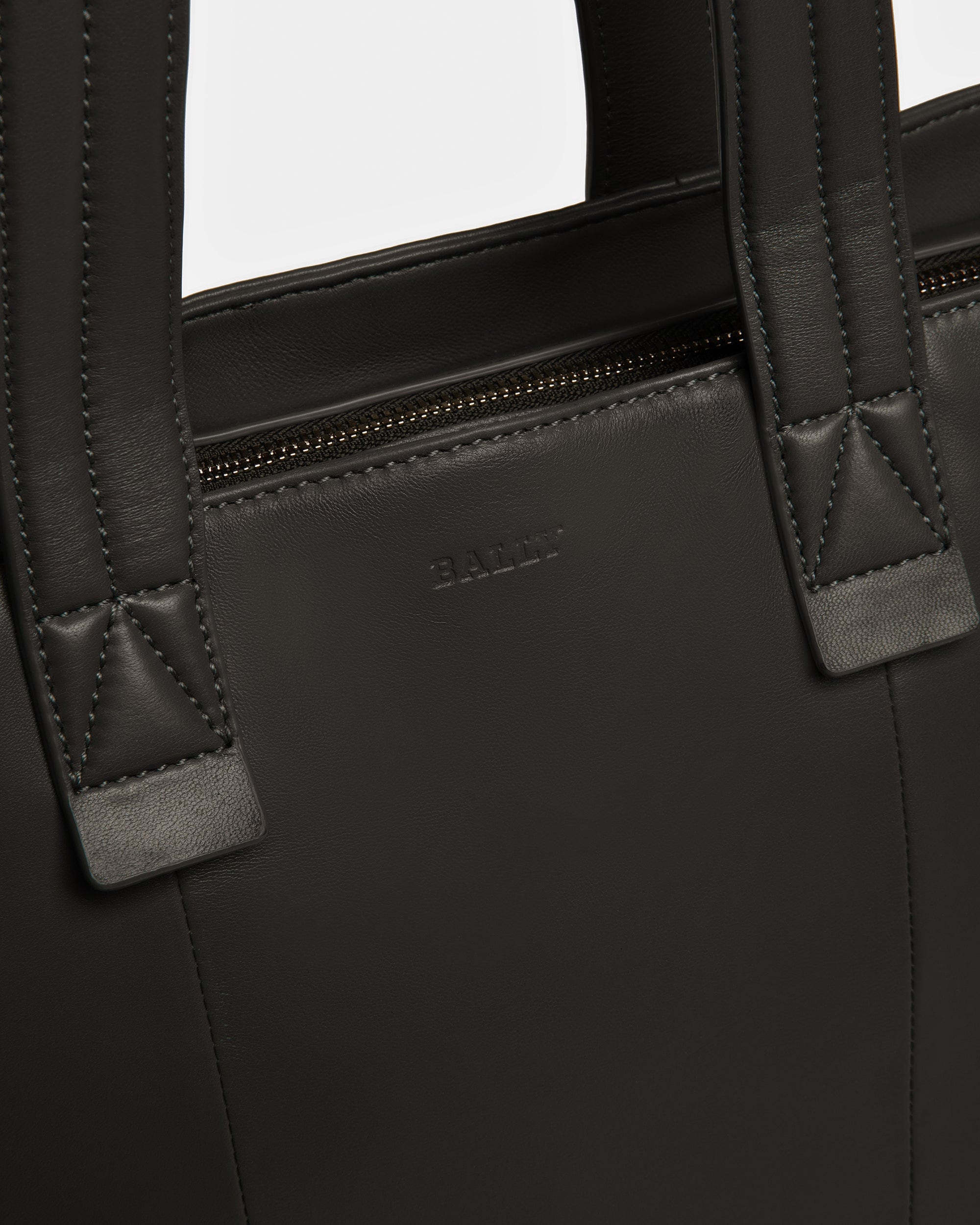 Arienn Leather Tote In Black - Men's - Bally - 05