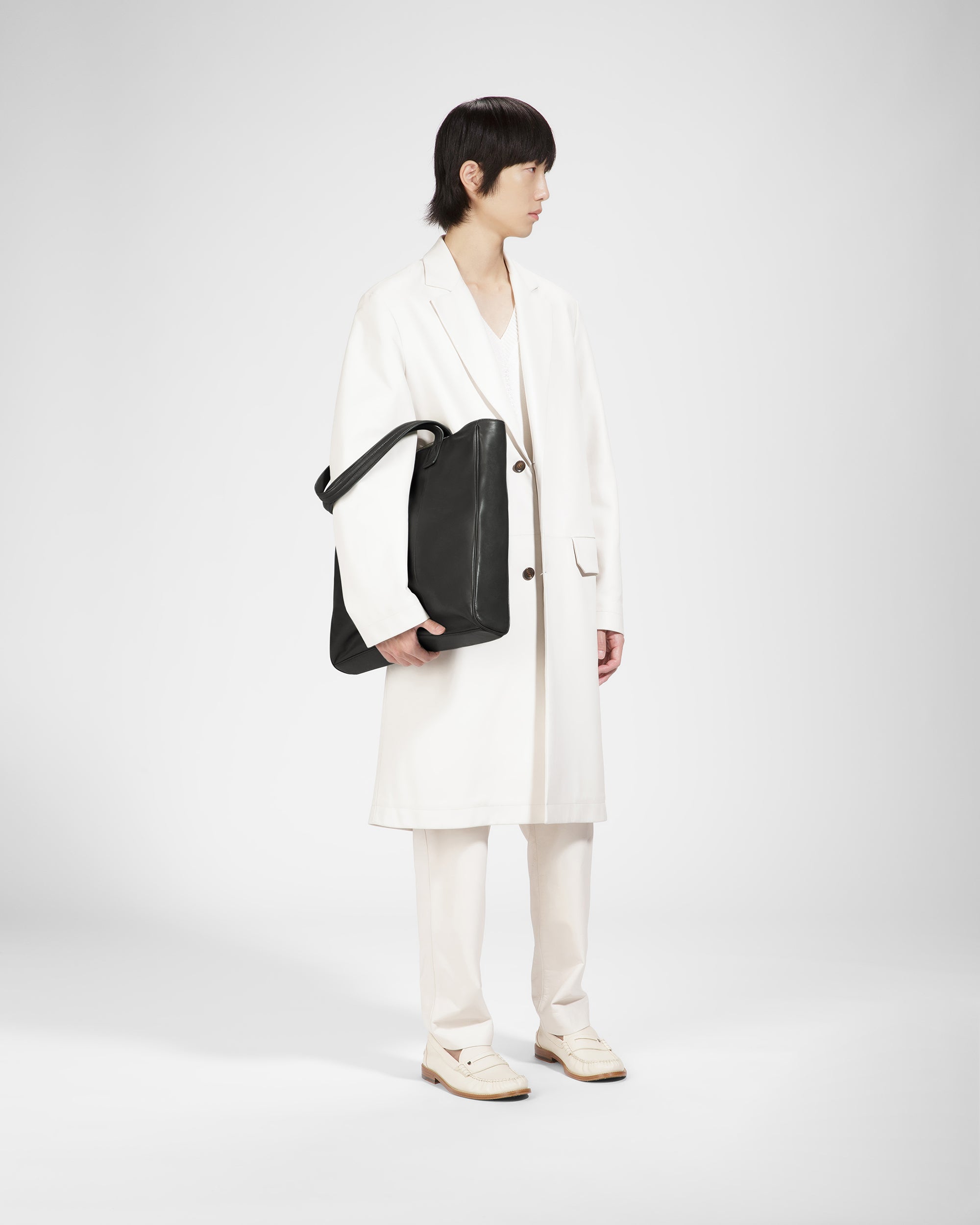 Arienn Leather Tote In Black - Men's - Bally - 06