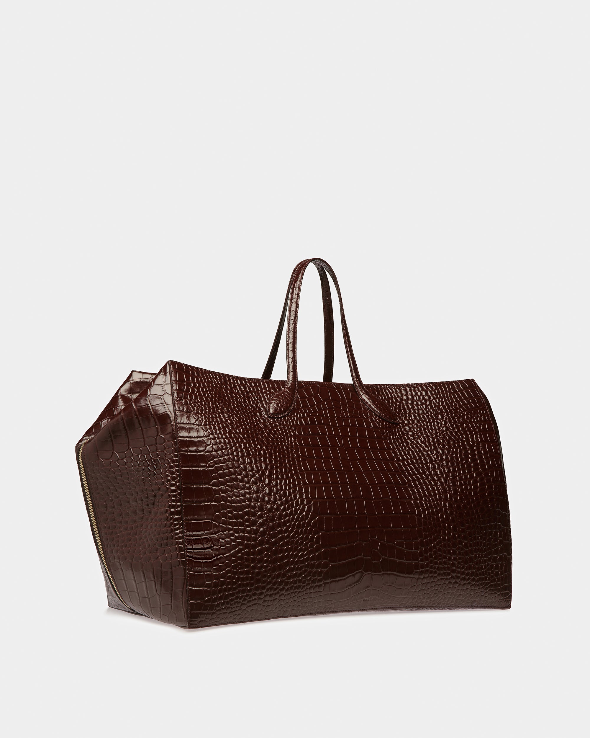 Cal Large Weekender In Crocodile Embossed - Men's - Bally - 04