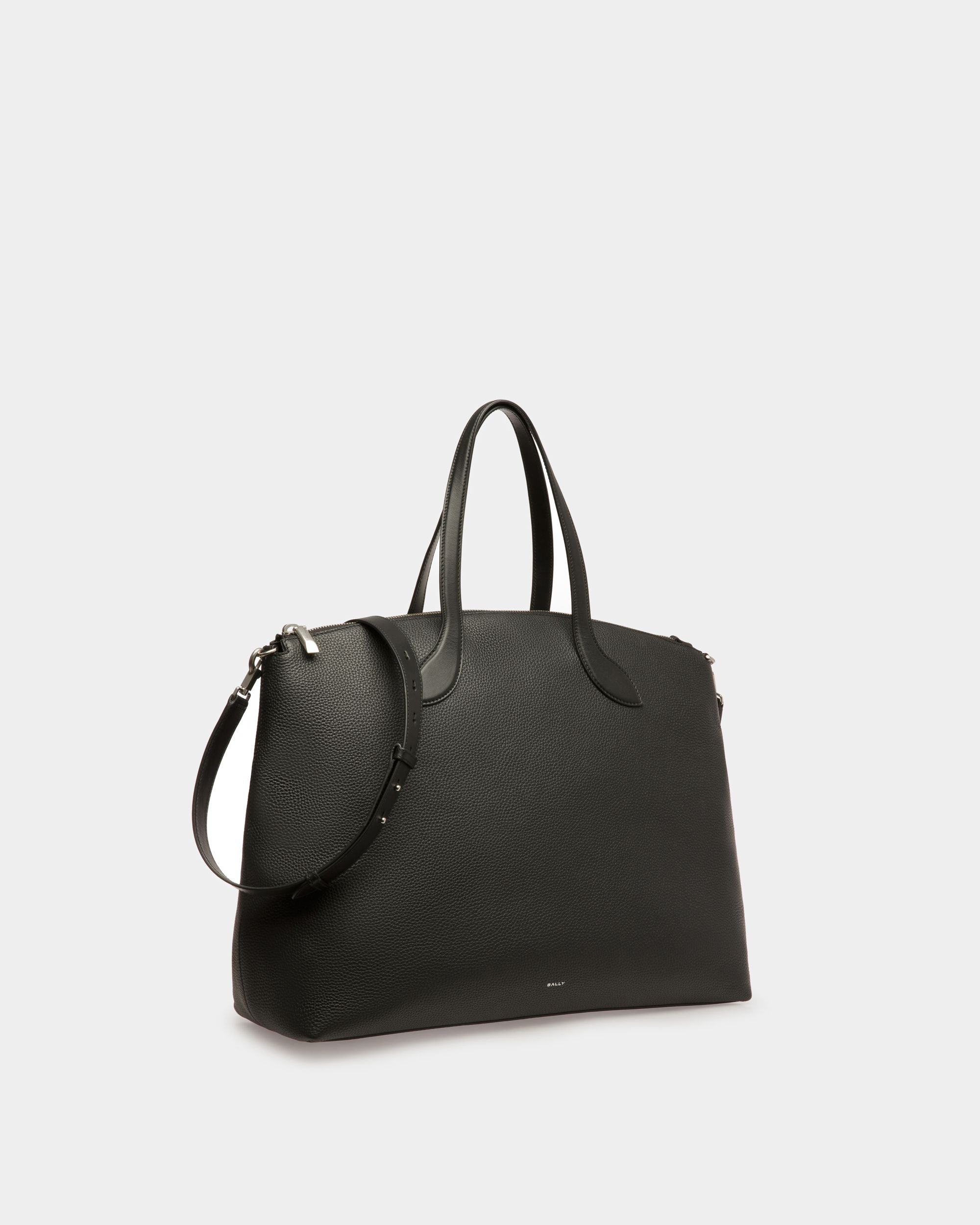 Lago Tote Bag In Black Leather - Men's - Bally - 03