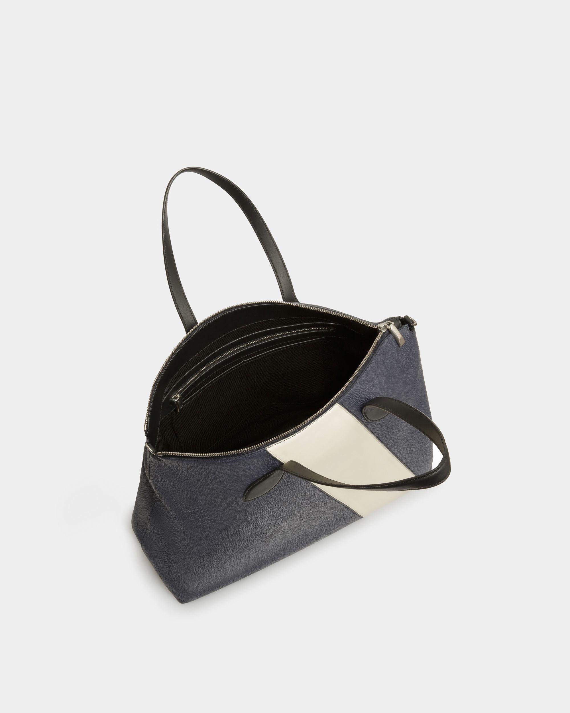 Lago Tote Bag In Midnight Leather - Men's - Bally - 05