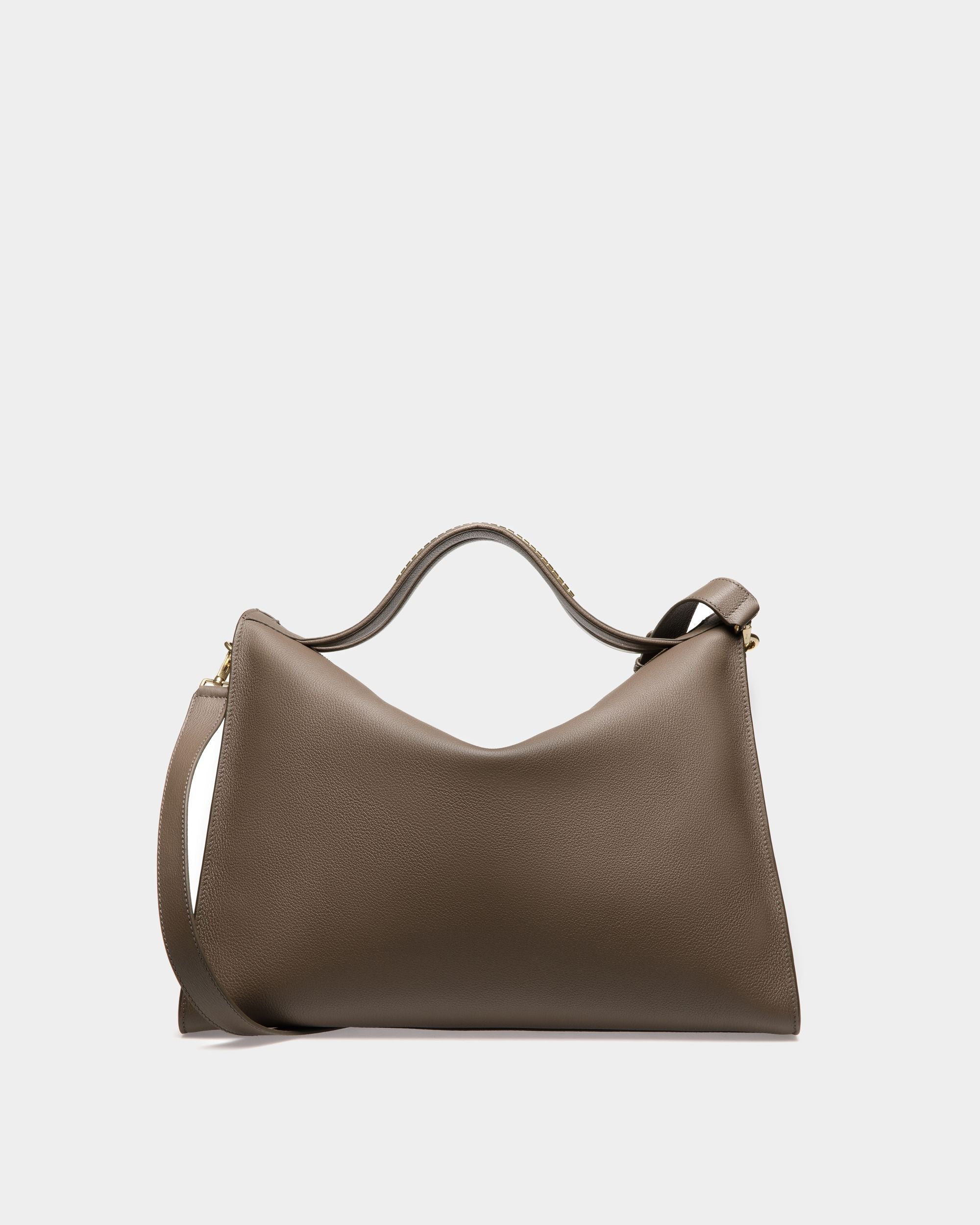 Arkle Soft Tote Bag In Grey Leather - Men's - Bally - 03