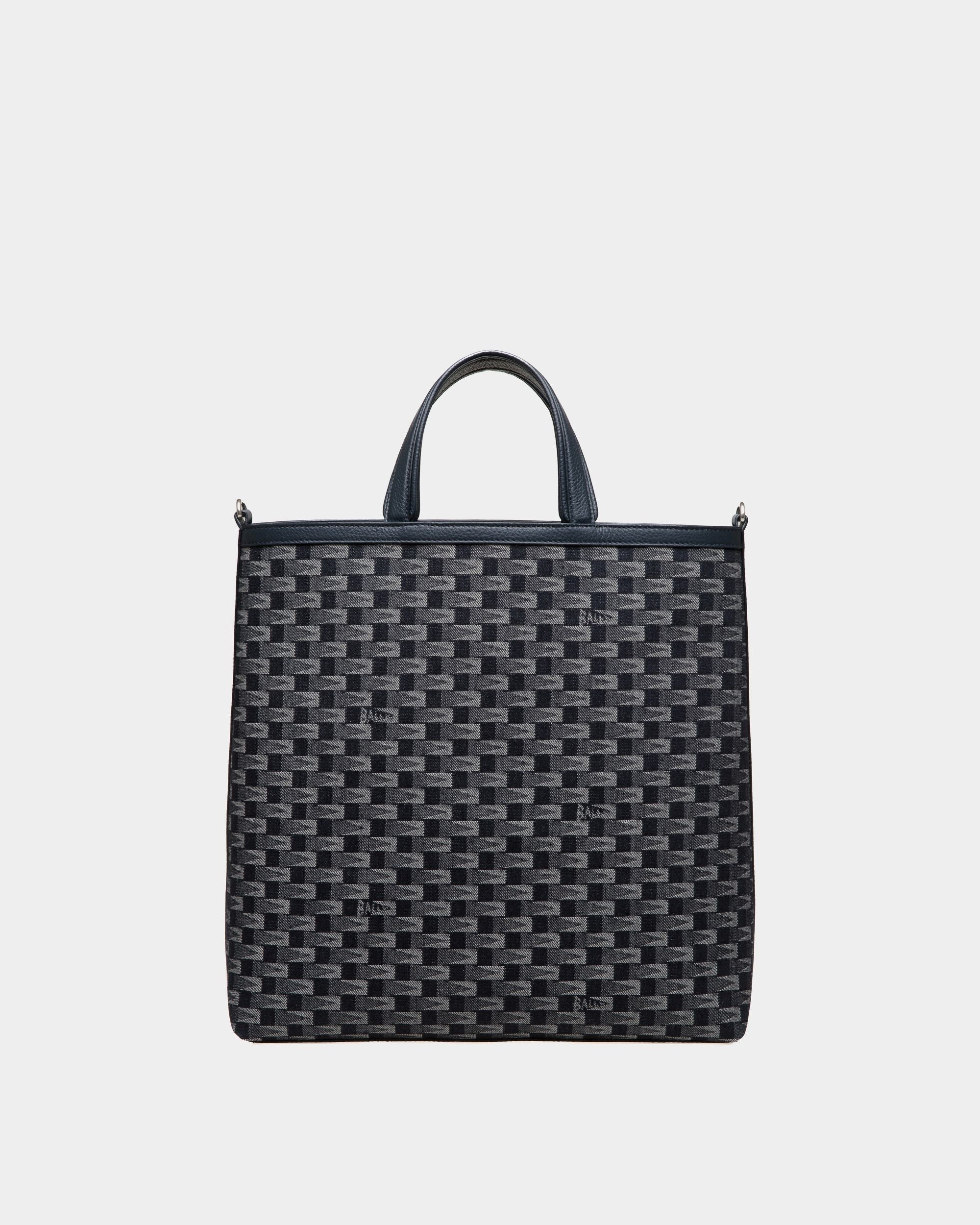 Pennant Tote Bag in Denim - Men's - Bally - 02