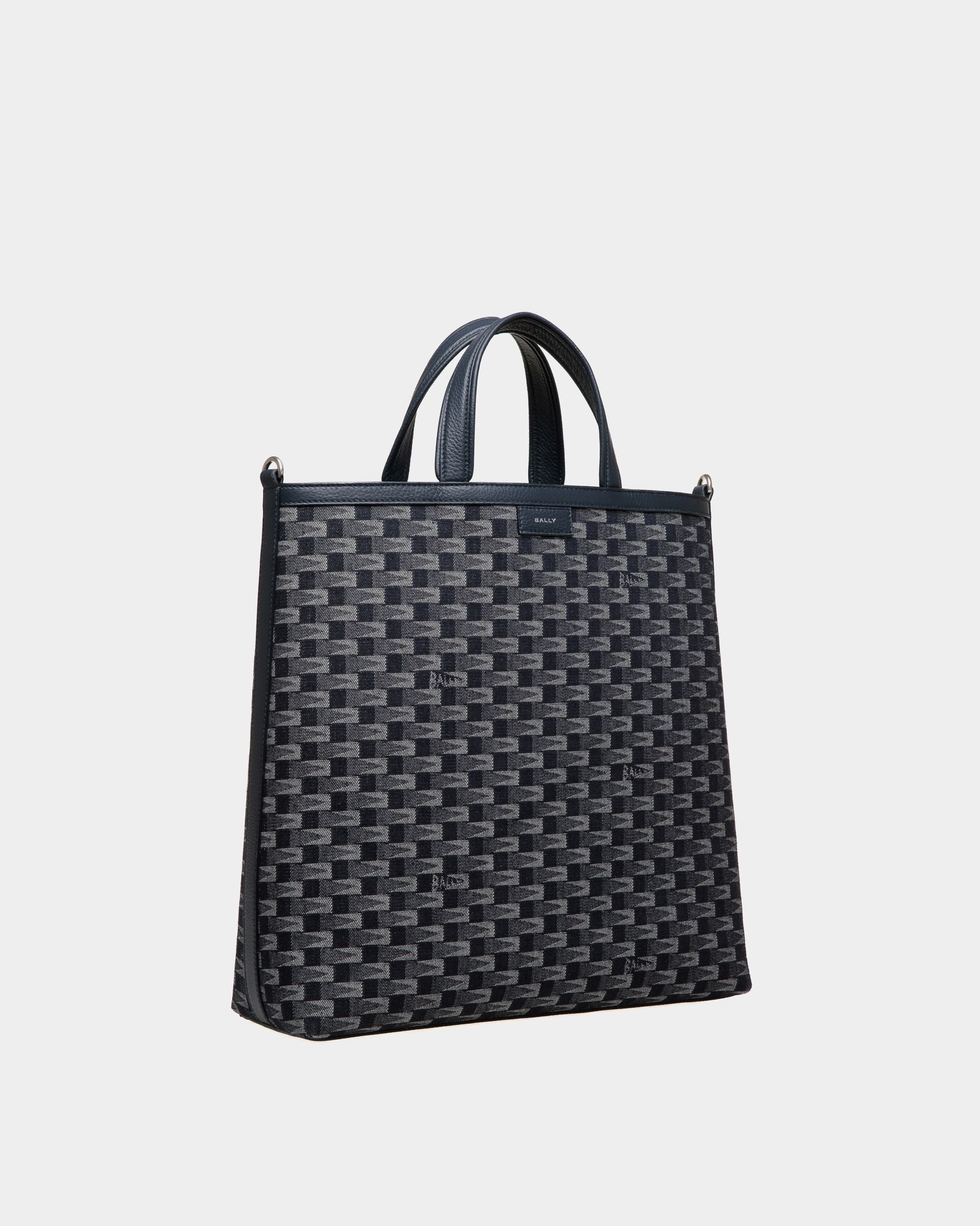 Pennant Tote Bag in Denim - Men's - Bally - 03