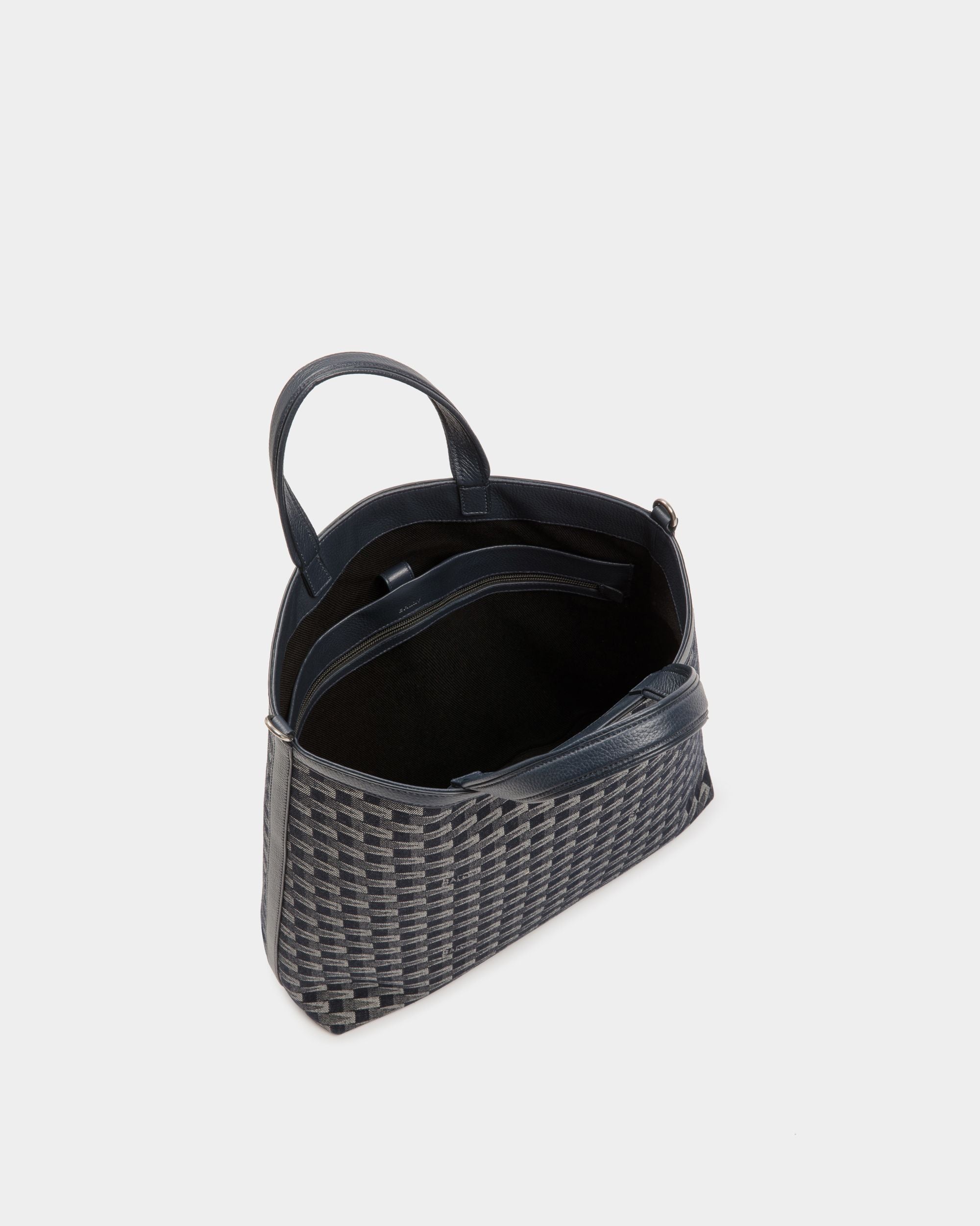 Pennant Tote Bag in Denim - Men's - Bally - 04