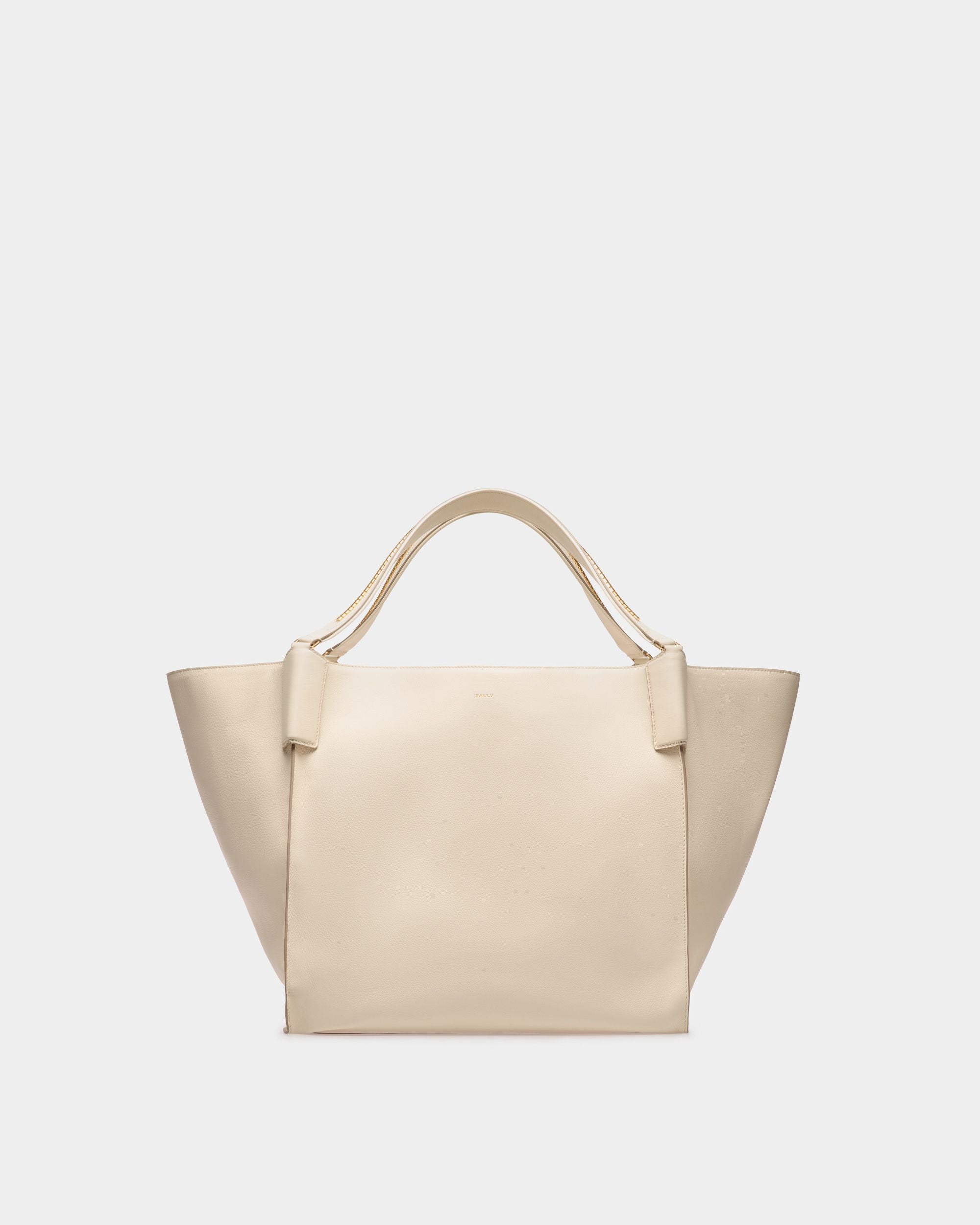 Arkle Extra Large Shopper In Bone Leather - Men's - Bally - 01