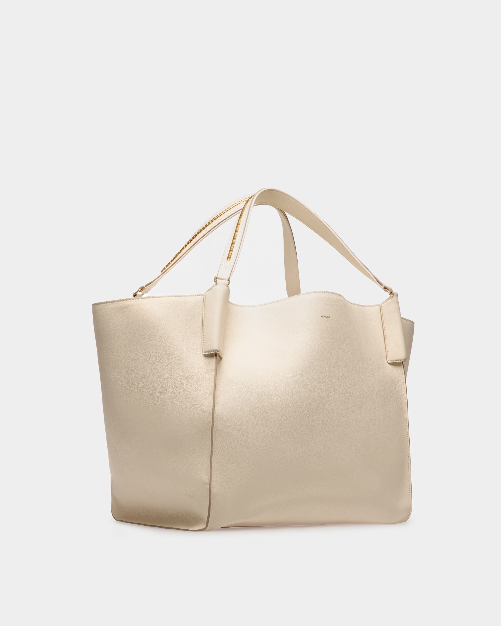 Arkle Extra Large Shopper In Bone Leather - Men's - Bally - 04