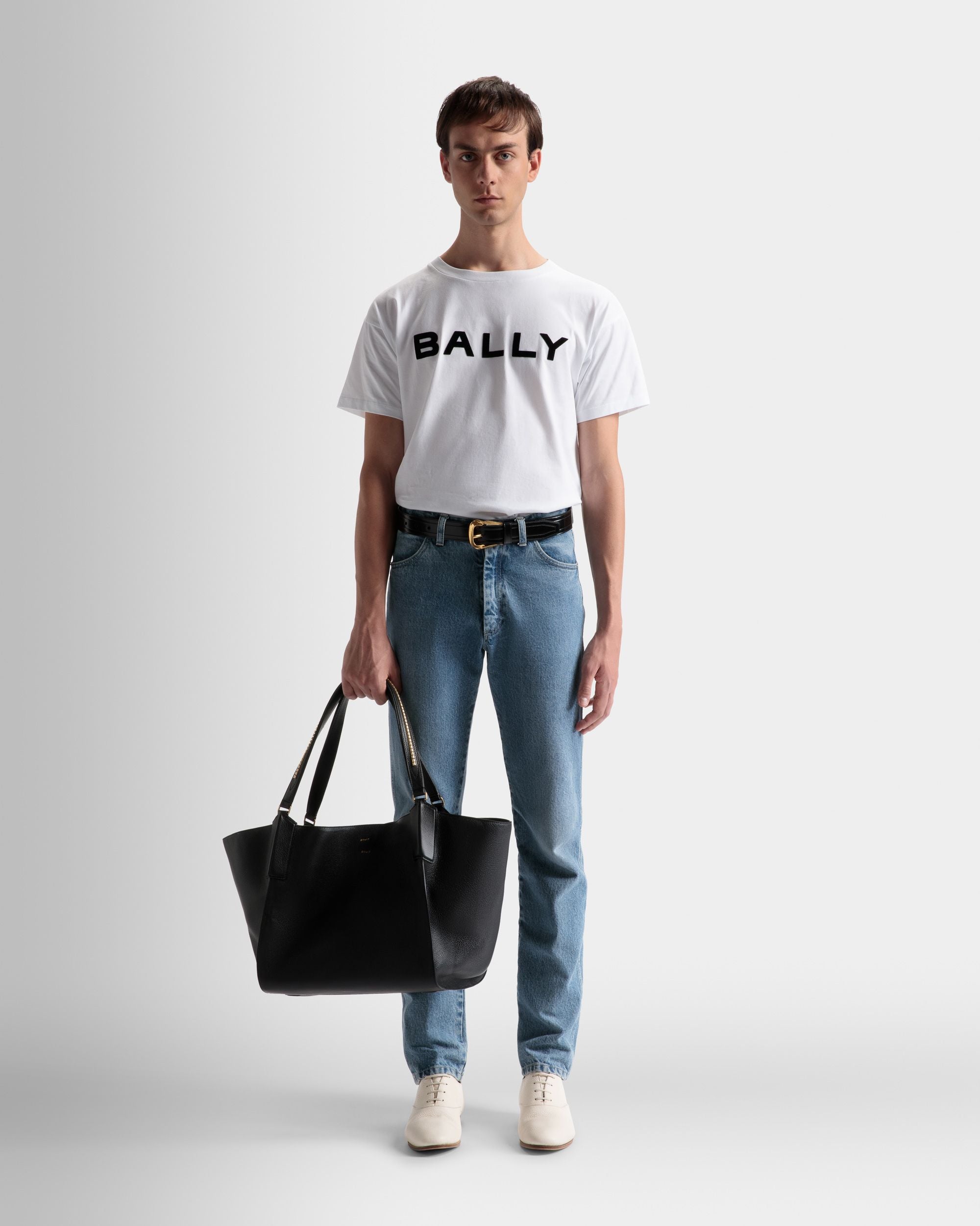 Arkle Large Shopper In Black Leather - Men's - Bally - 02
