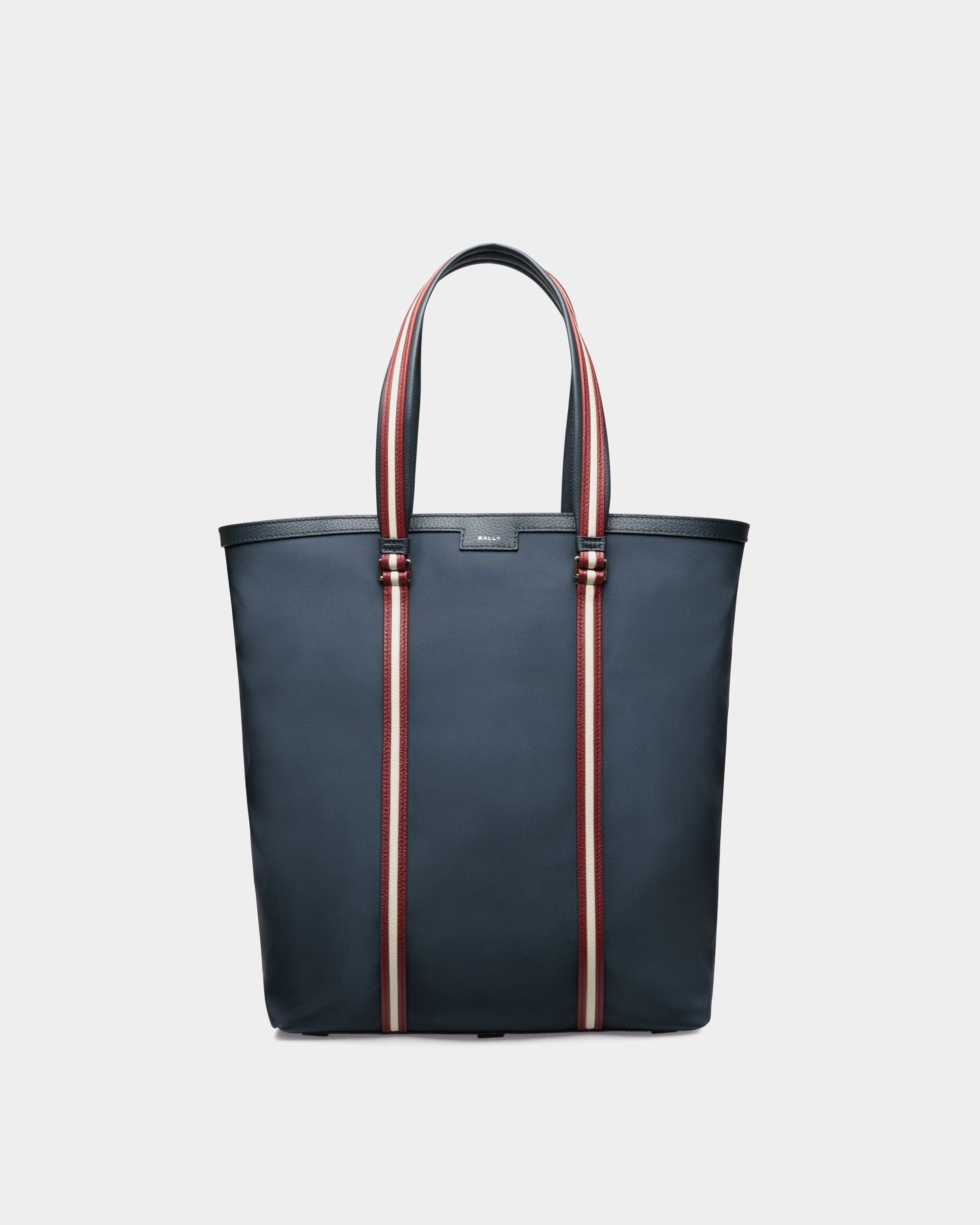 Code Tote In Navy Blue Nylon - Men's - Bally - 01