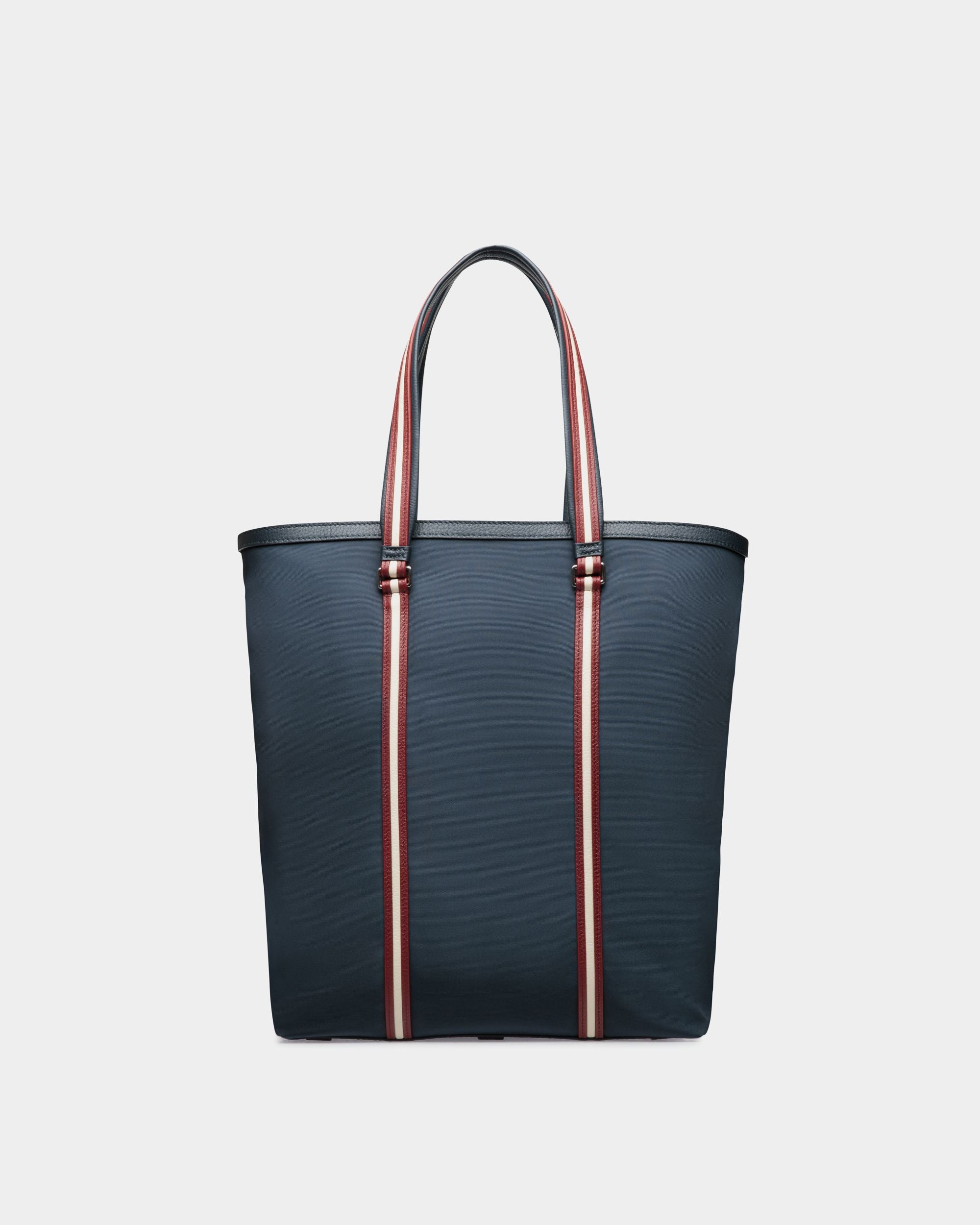 Code Tote In Navy Blue Nylon - Men's - Bally - 02