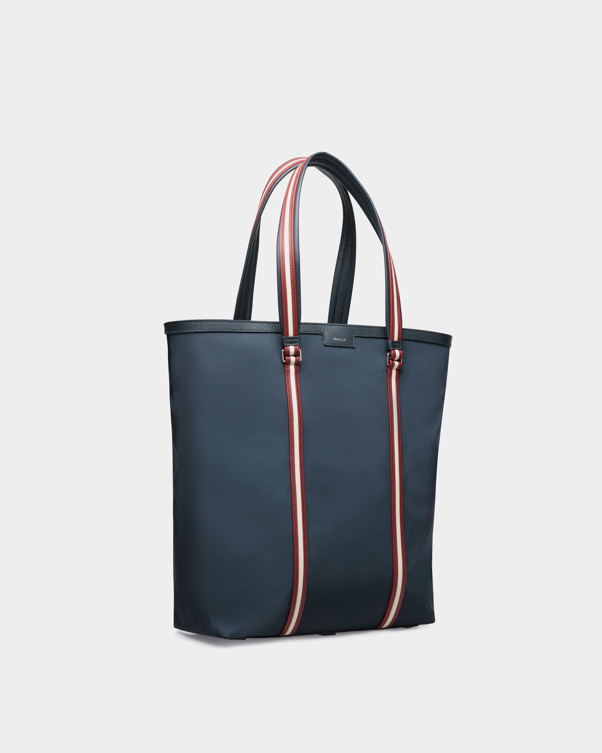 Code Tote In Navy Blue Nylon - Men's - Bally - 03