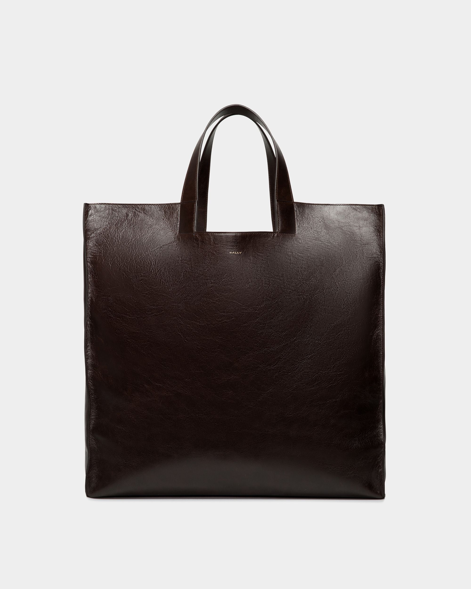 Easy Bally Tote in Ebano Leather - Men's - Bally - 01