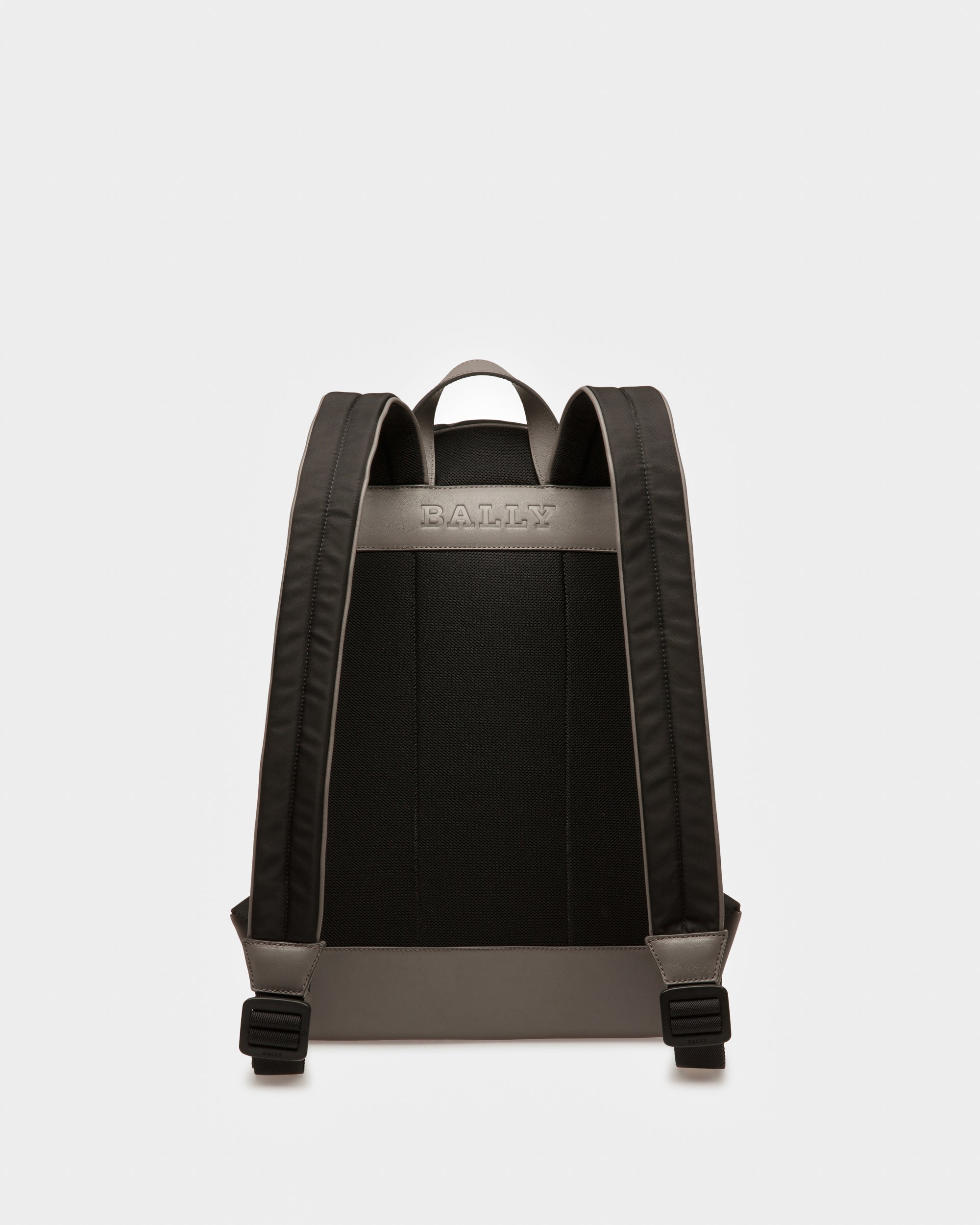 Harper Nylon And Leather Backpack In Black - Men's - Bally - 03