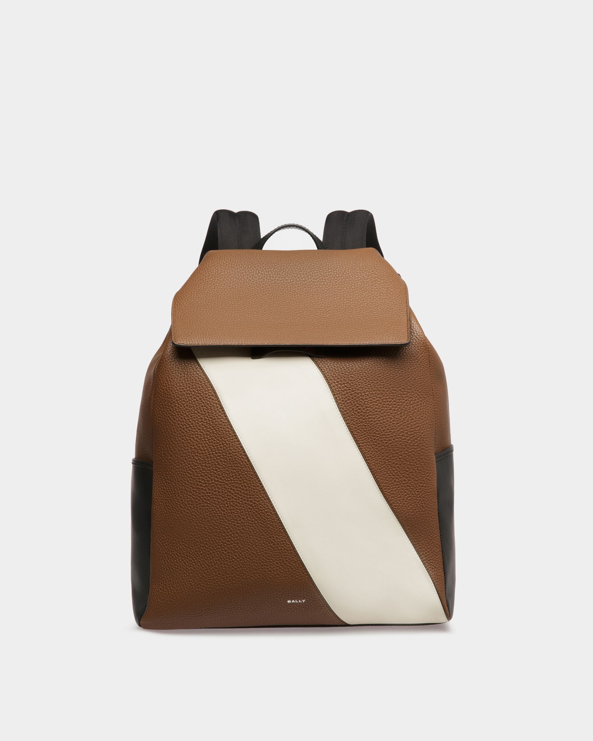 Lago Backpack In Brown Leather - Men's - Bally - 01