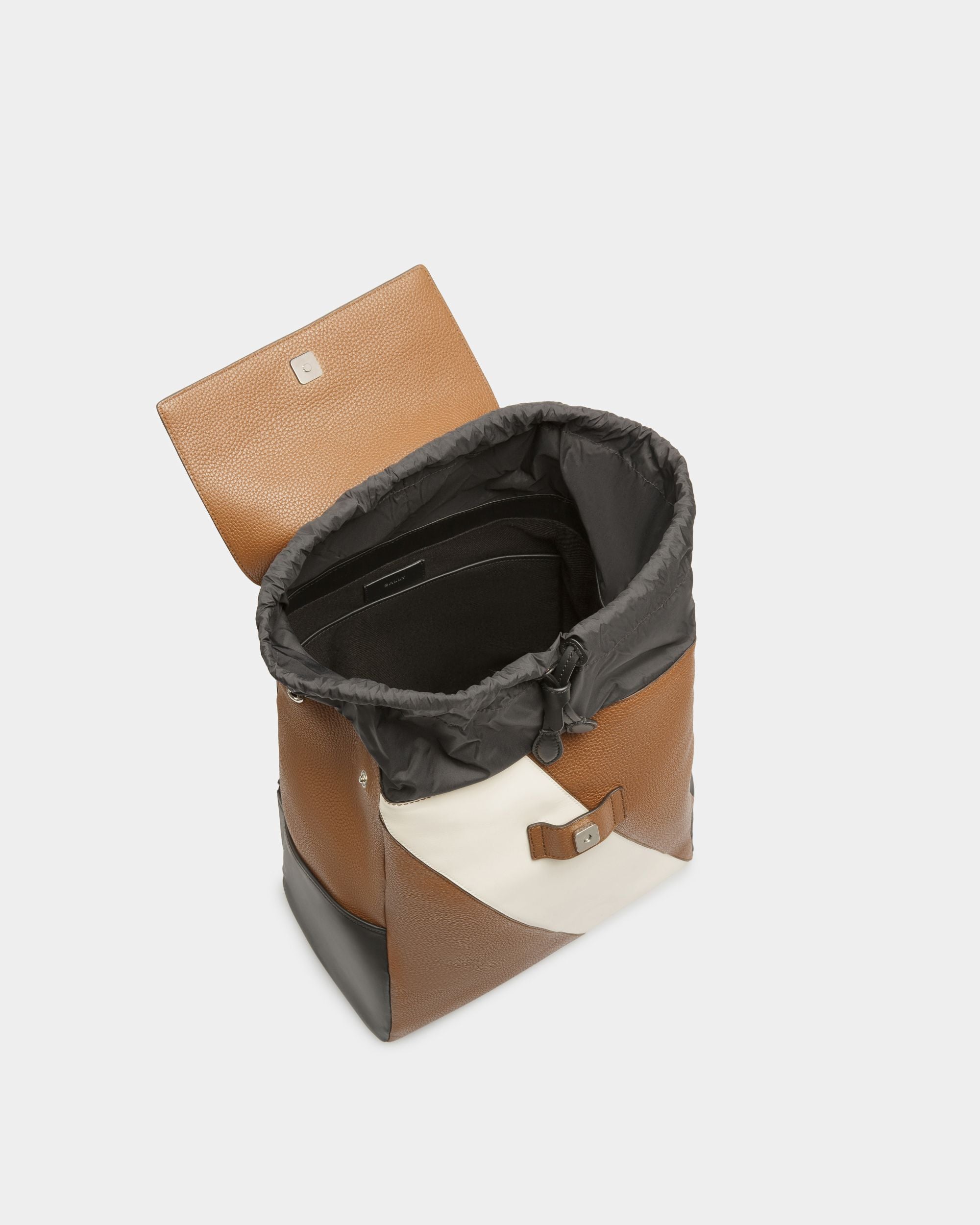 Lago Backpack In Brown Leather - Men's - Bally - 05