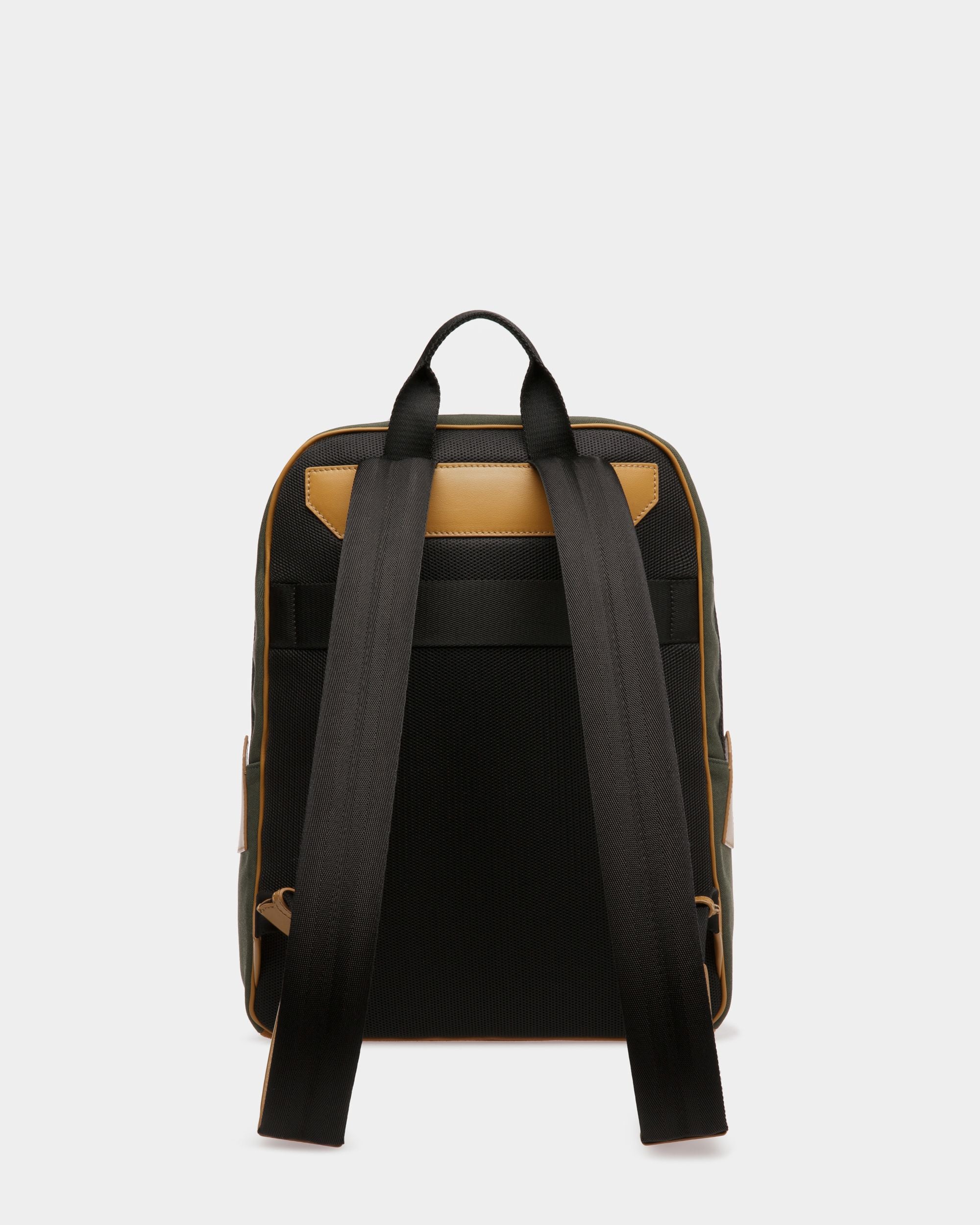 Ribbon Backpack In Khaki Fabric - Men's - Bally - 02
