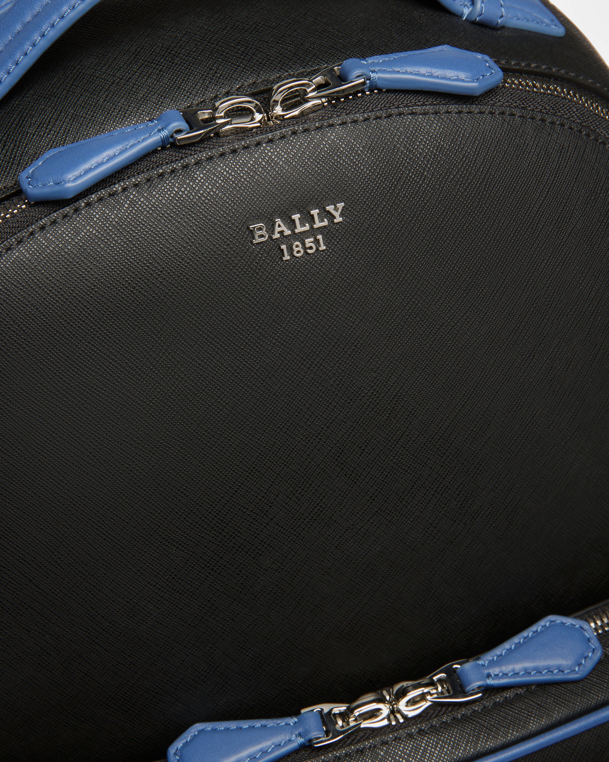 Mavrick Backpack In Black And Blue Neon - Men's - Bally - 05