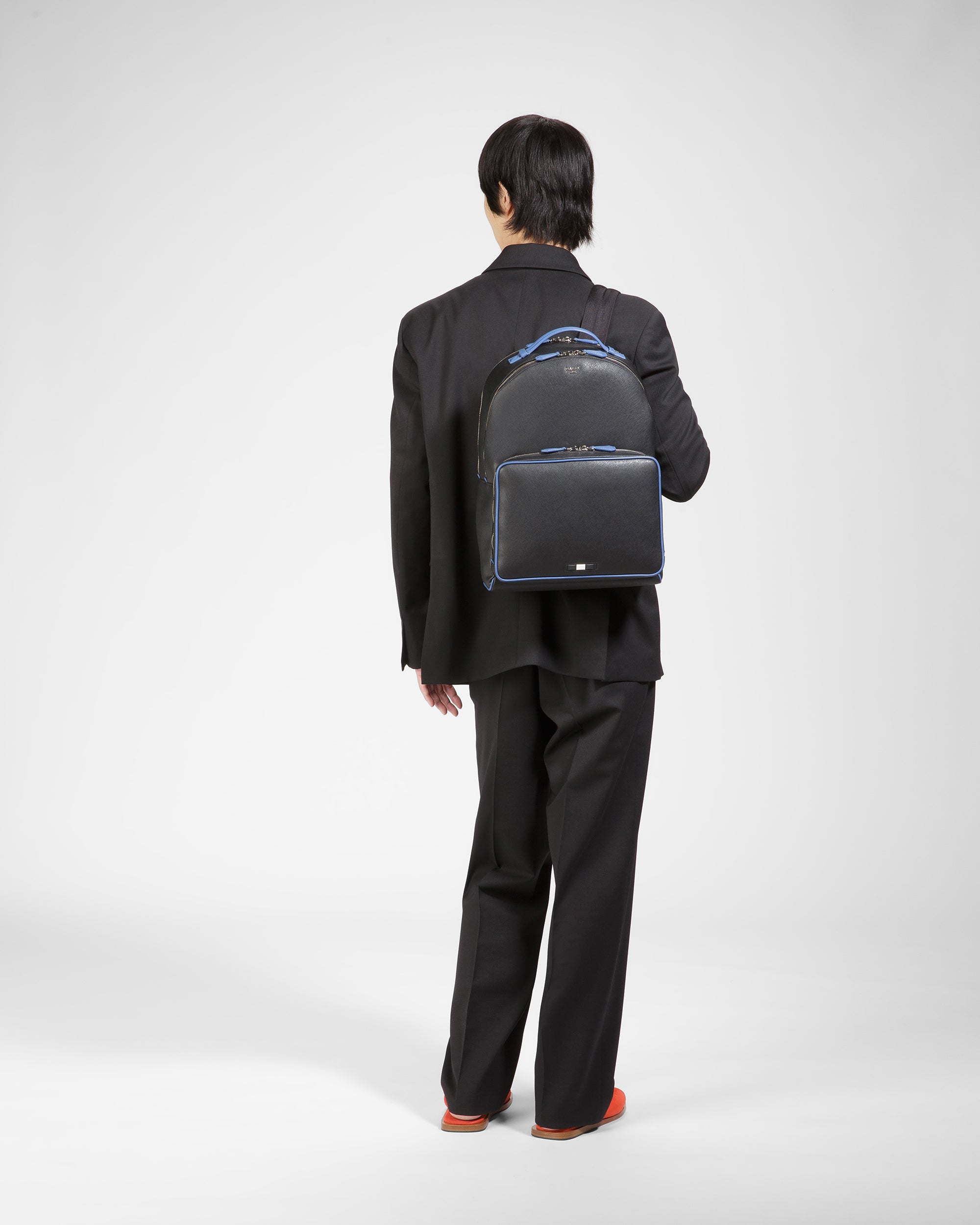 Mavrick Backpack In Black And Blue Neon - Men's - Bally - 06