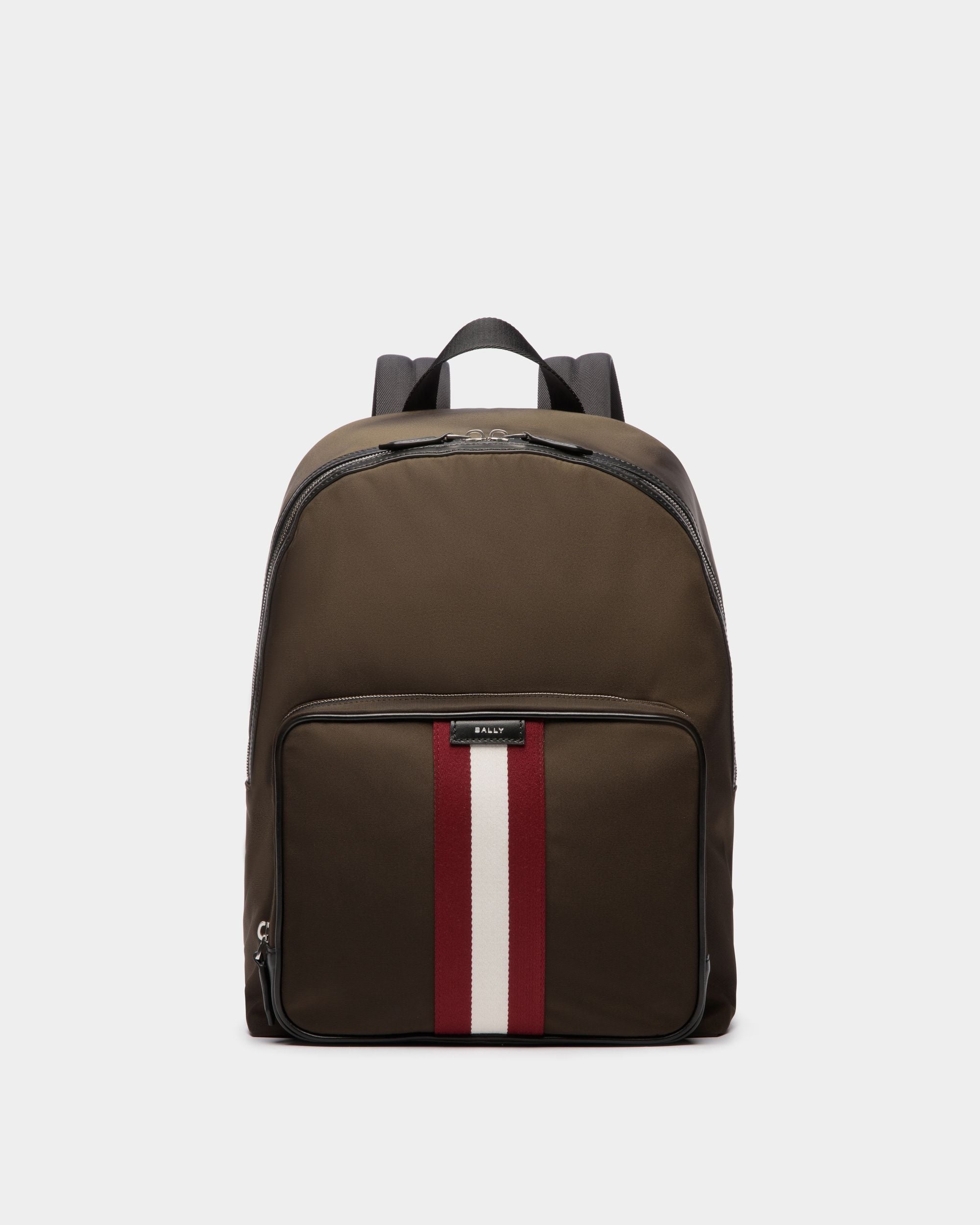 Code Backpack In Military Green Nylon - Men's - Bally - 01