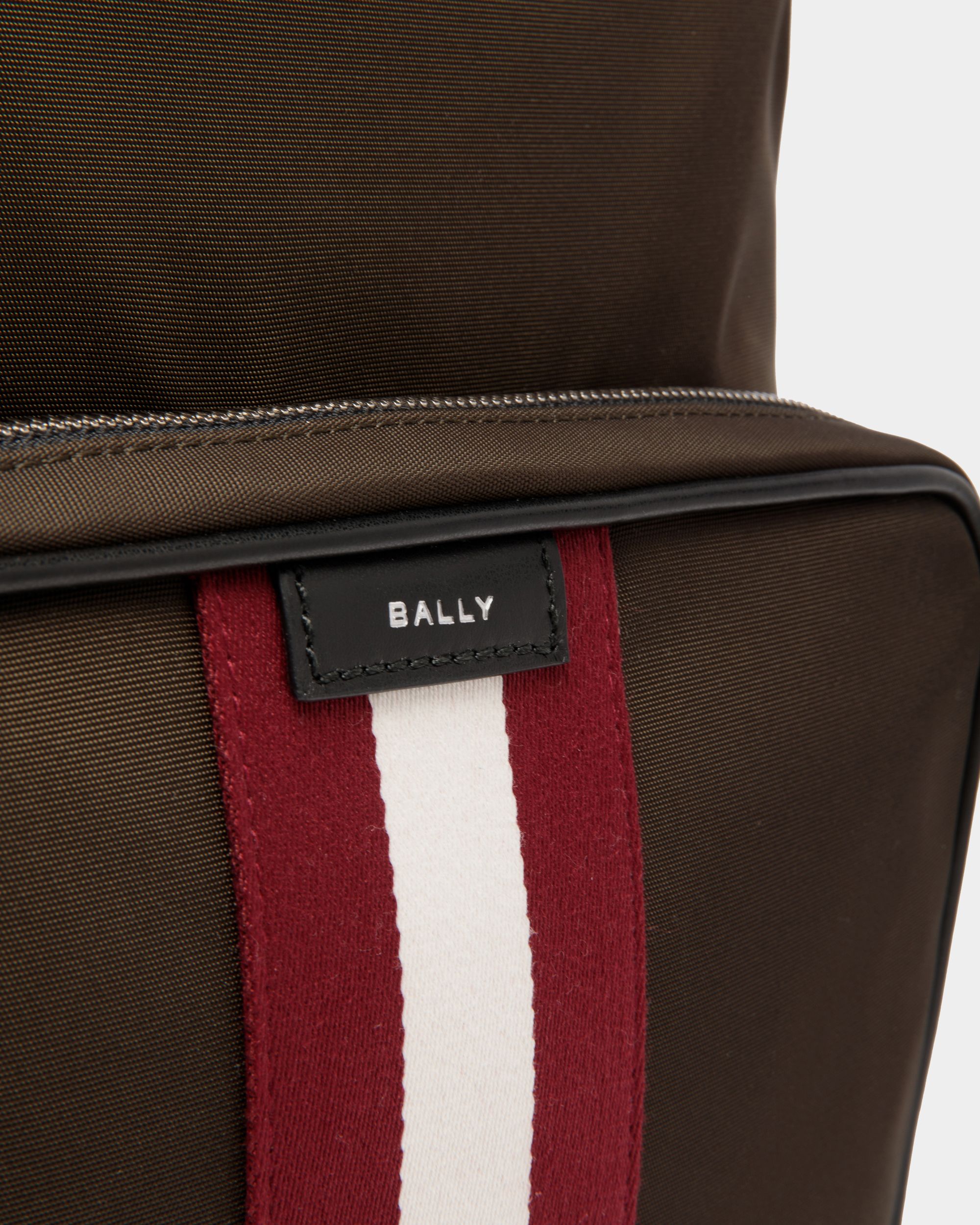 Code Backpack In Military Green Nylon - Men's - Bally - 04