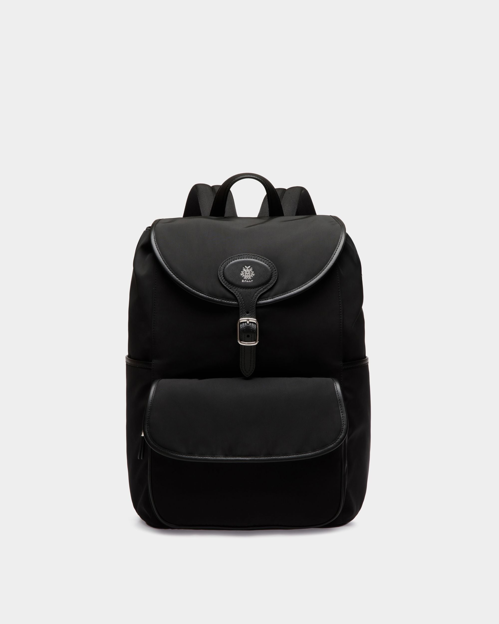 B-Light Backpack in Black Nylon and Leather - Men's - Bally - 01