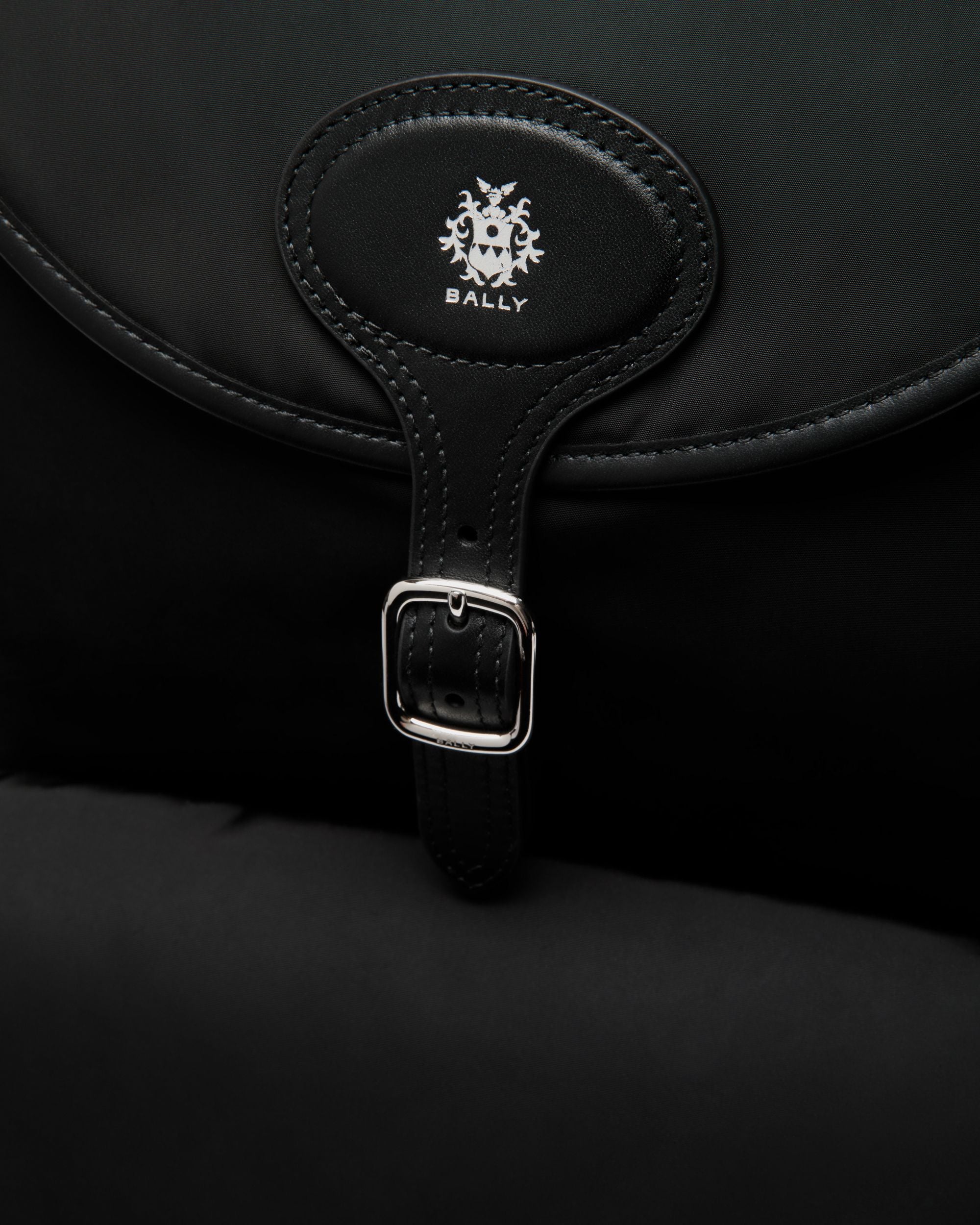 B-Light Backpack in Black Nylon and Leather - Men's - Bally - 05