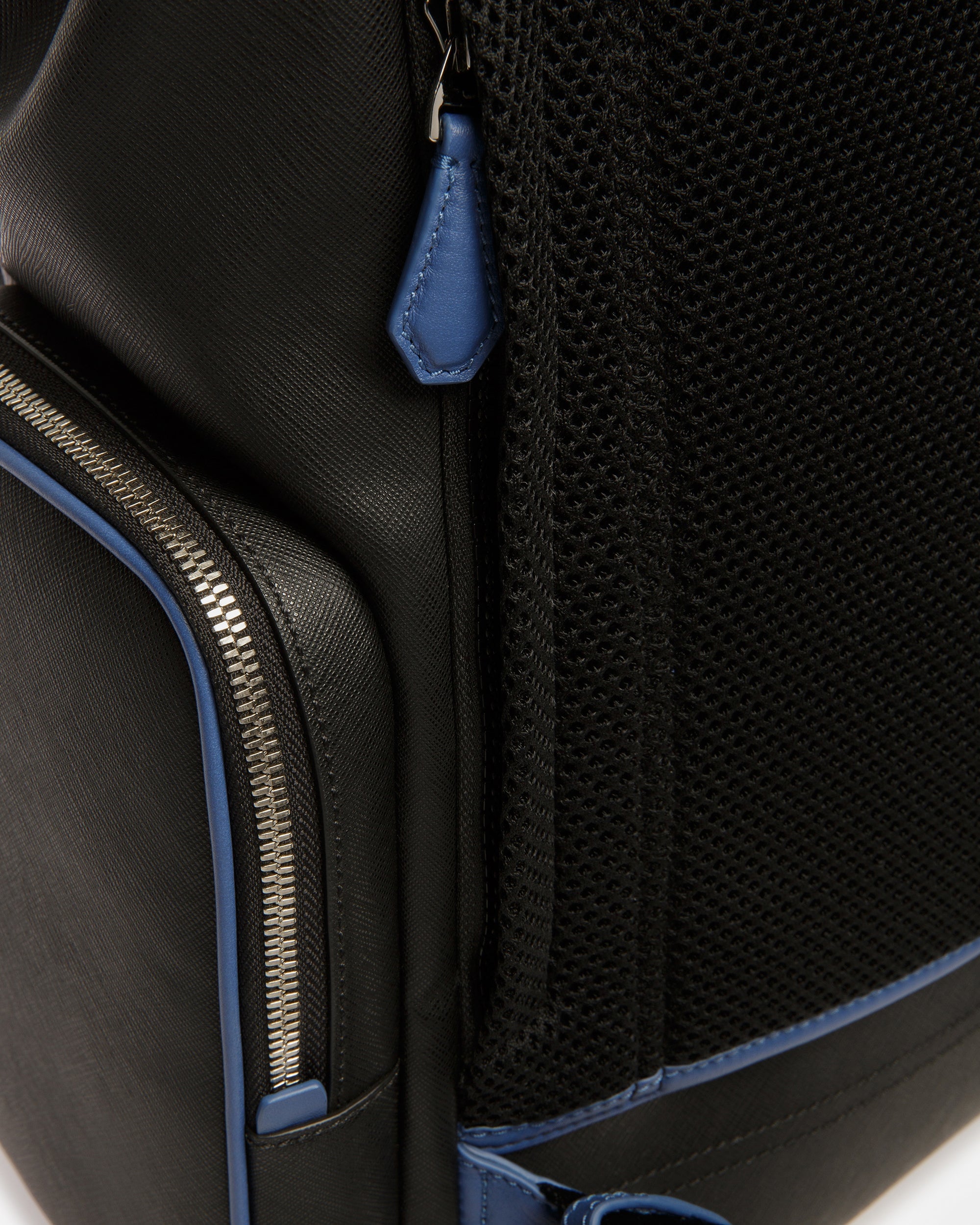 Maxi Backpack In Black And Blue Neon - Men's - Bally - 07