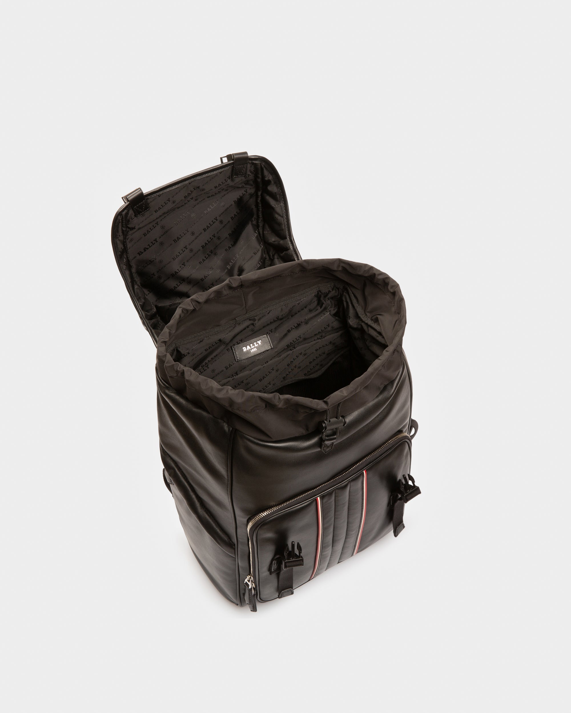 Athor Leather Backpack In Black - Men's - Bally - 04