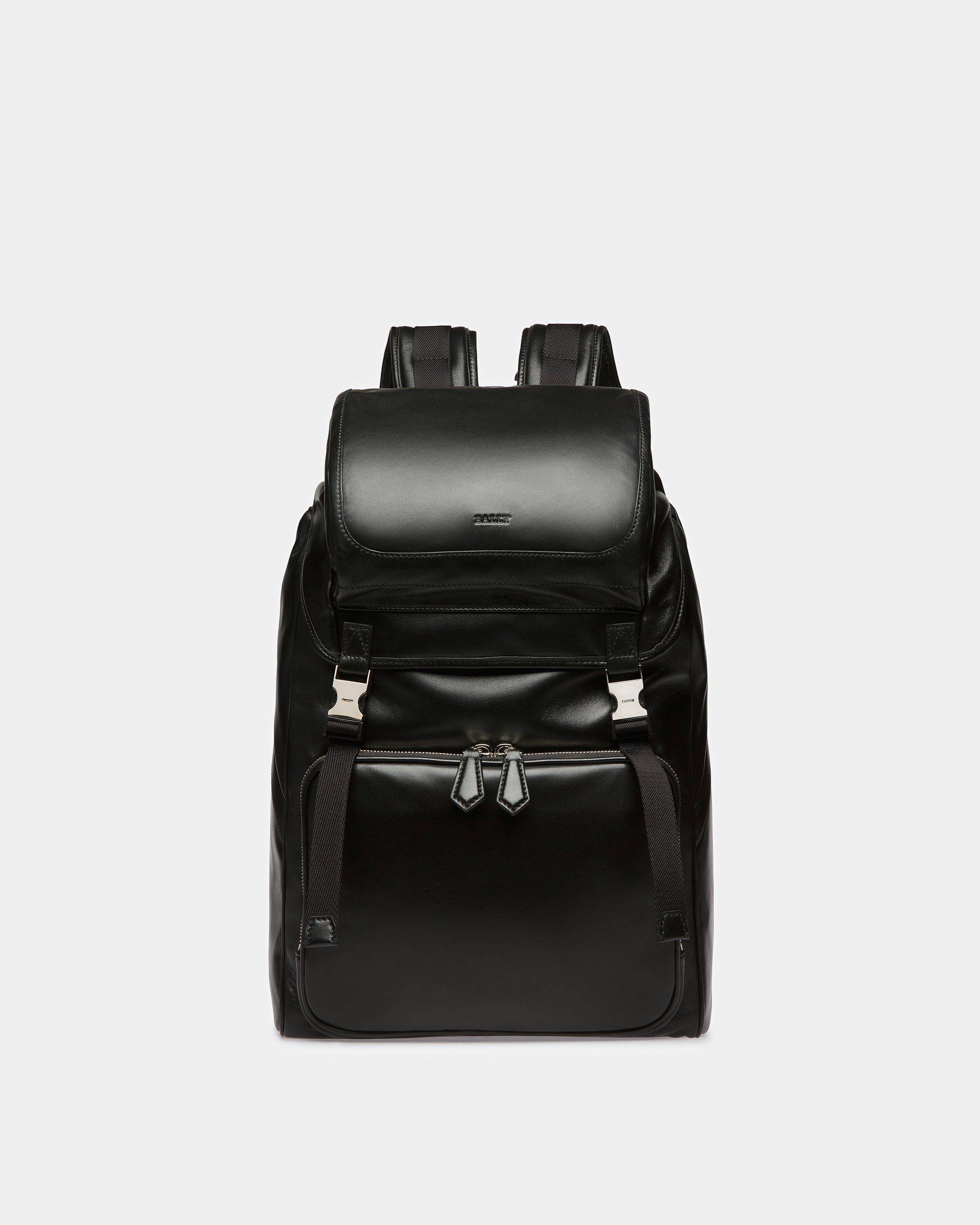 Athor Leather Backpack In Black - Men's - Bally - 01