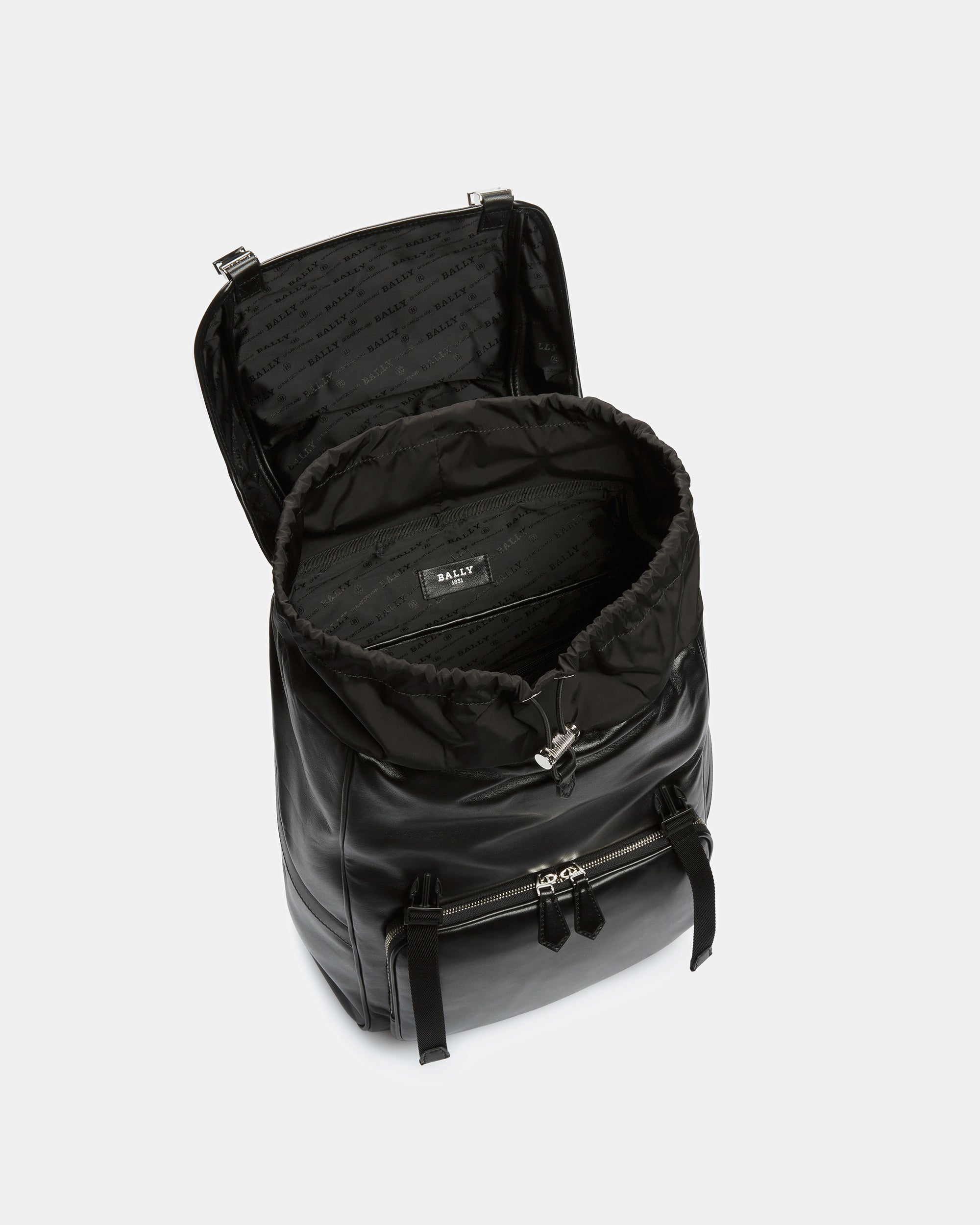 Athor Leather Backpack In Black - Men's - Bally - 04