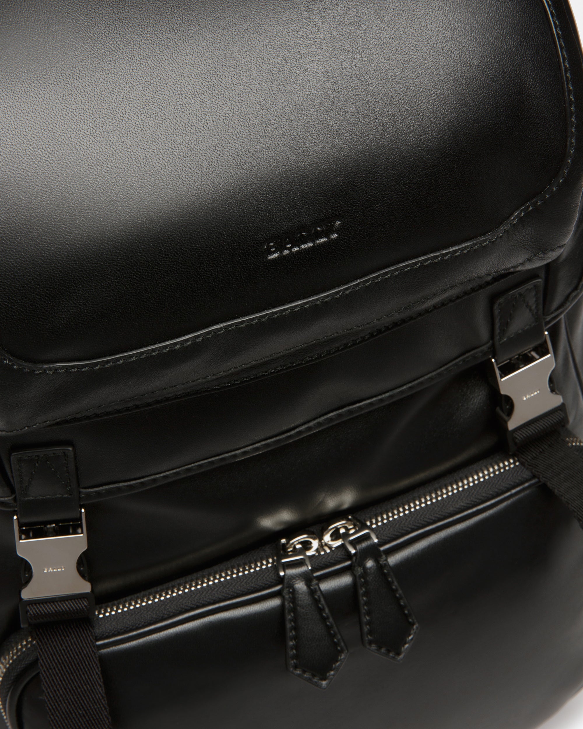 Athor Leather Backpack In Black - Men's - Bally - 05