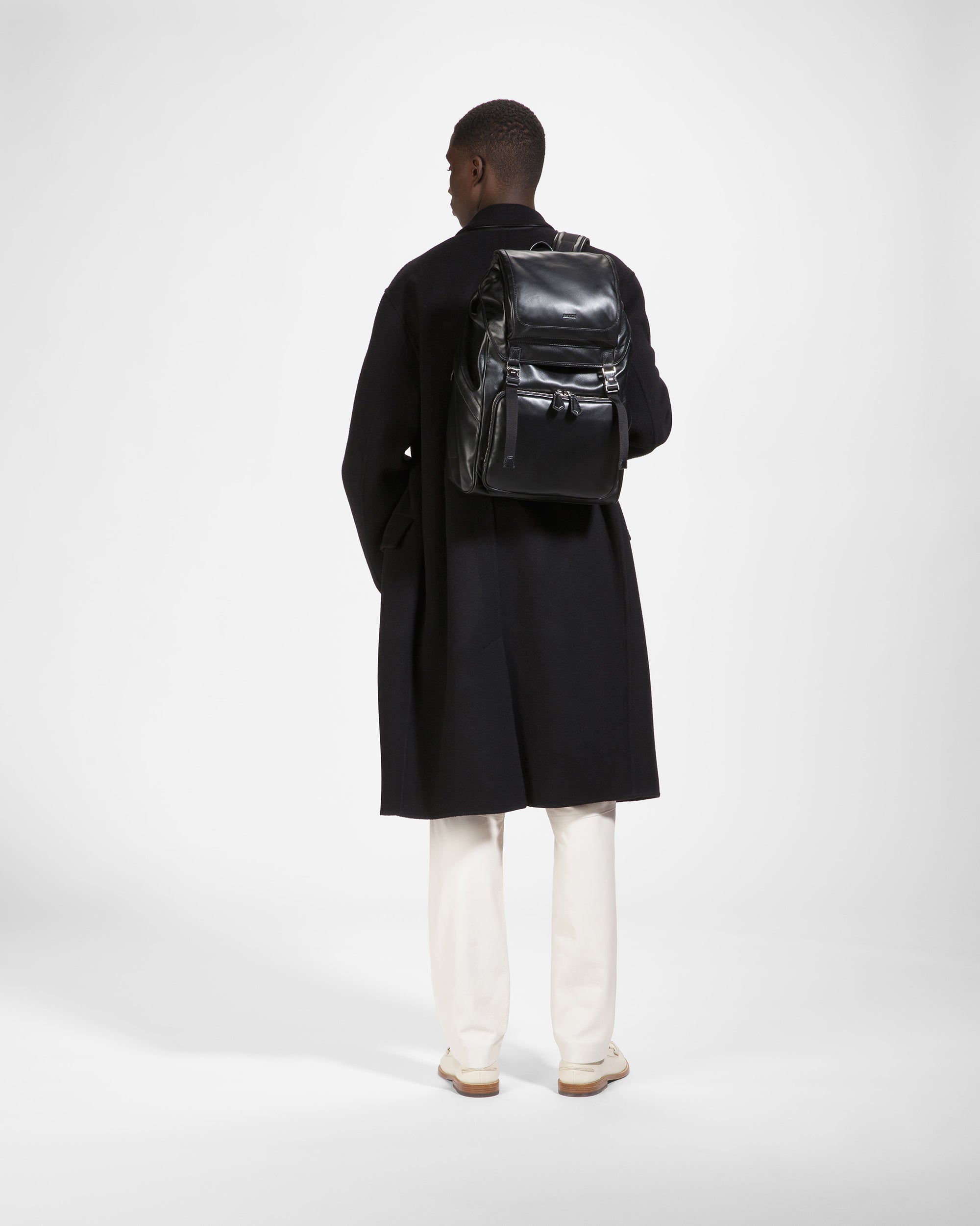 Athor Leather Backpack In Black - Men's - Bally - 06