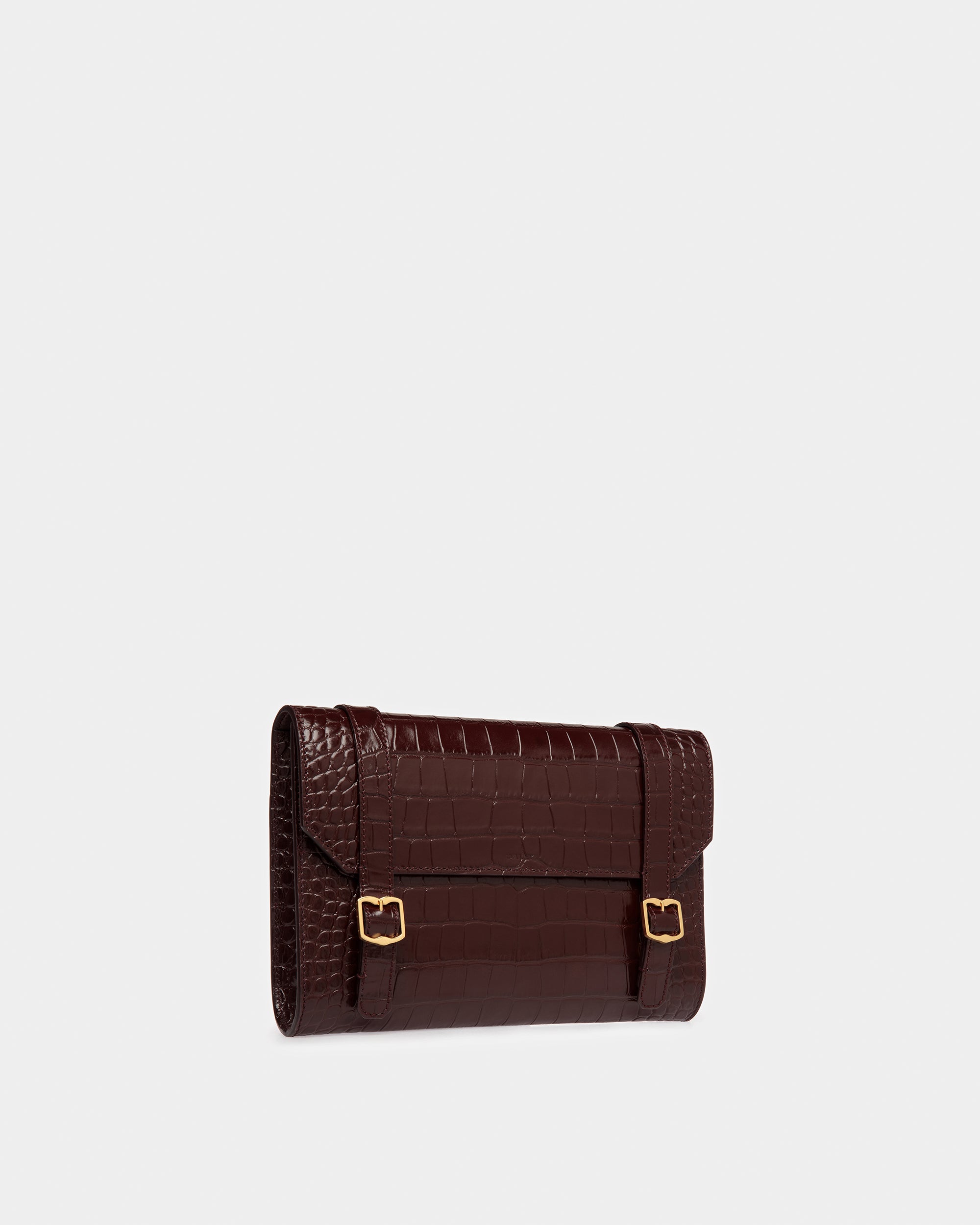 Oxford Clutch In Crocodile Embossed - Men's - Bally - 04