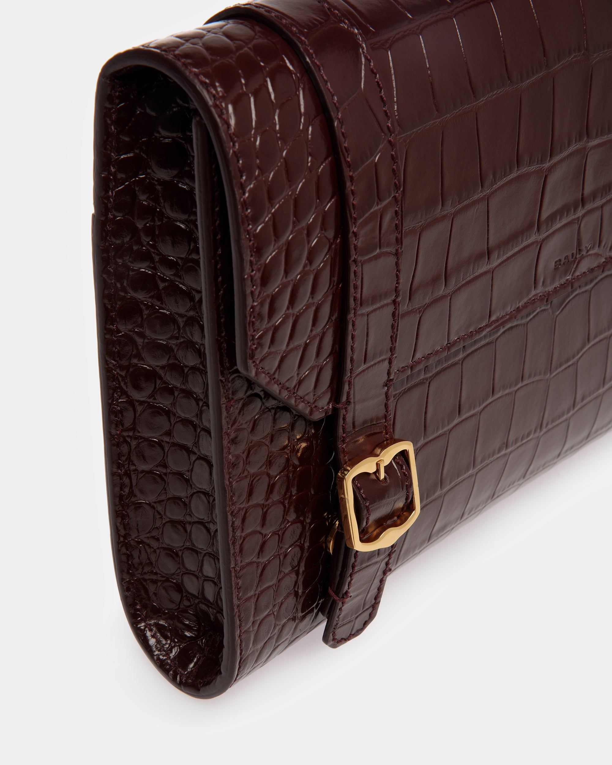 Oxford Clutch In Crocodile Embossed - Men's - Bally - 06