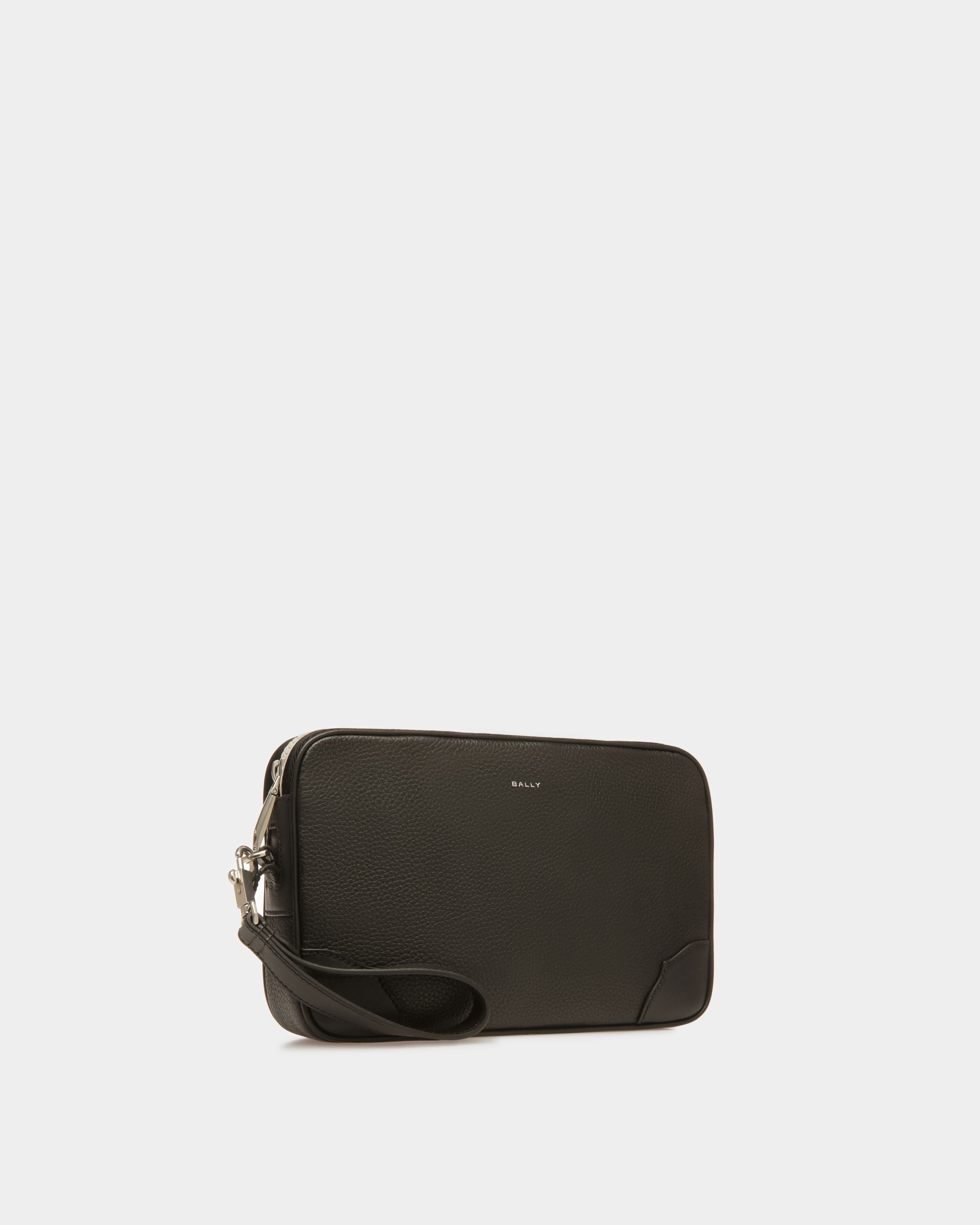 Ribbon Clutch In Black Leather - Men's - Bally - 03