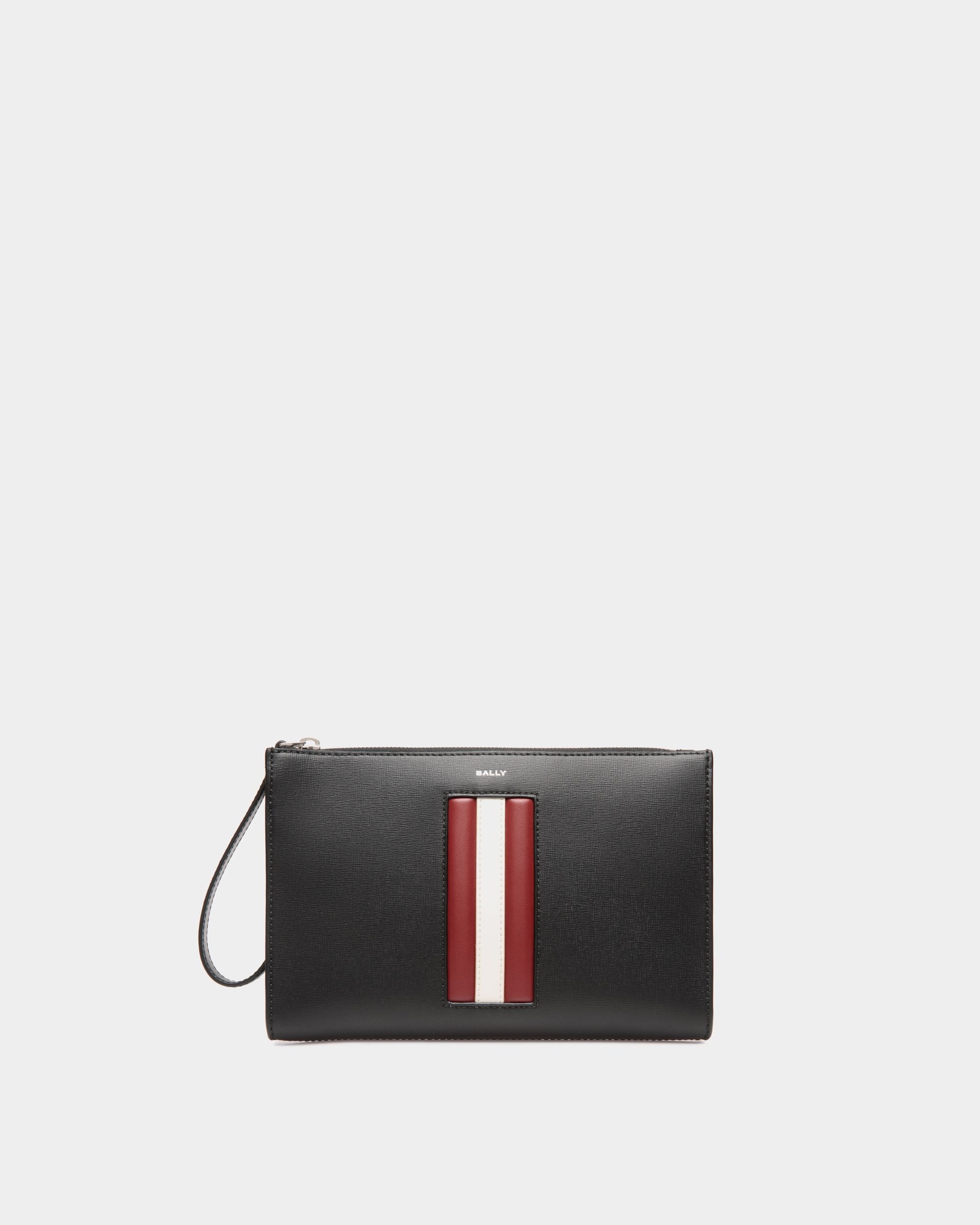 Mythos Pouch In Black Recycled Leather - Men's - Bally - 01