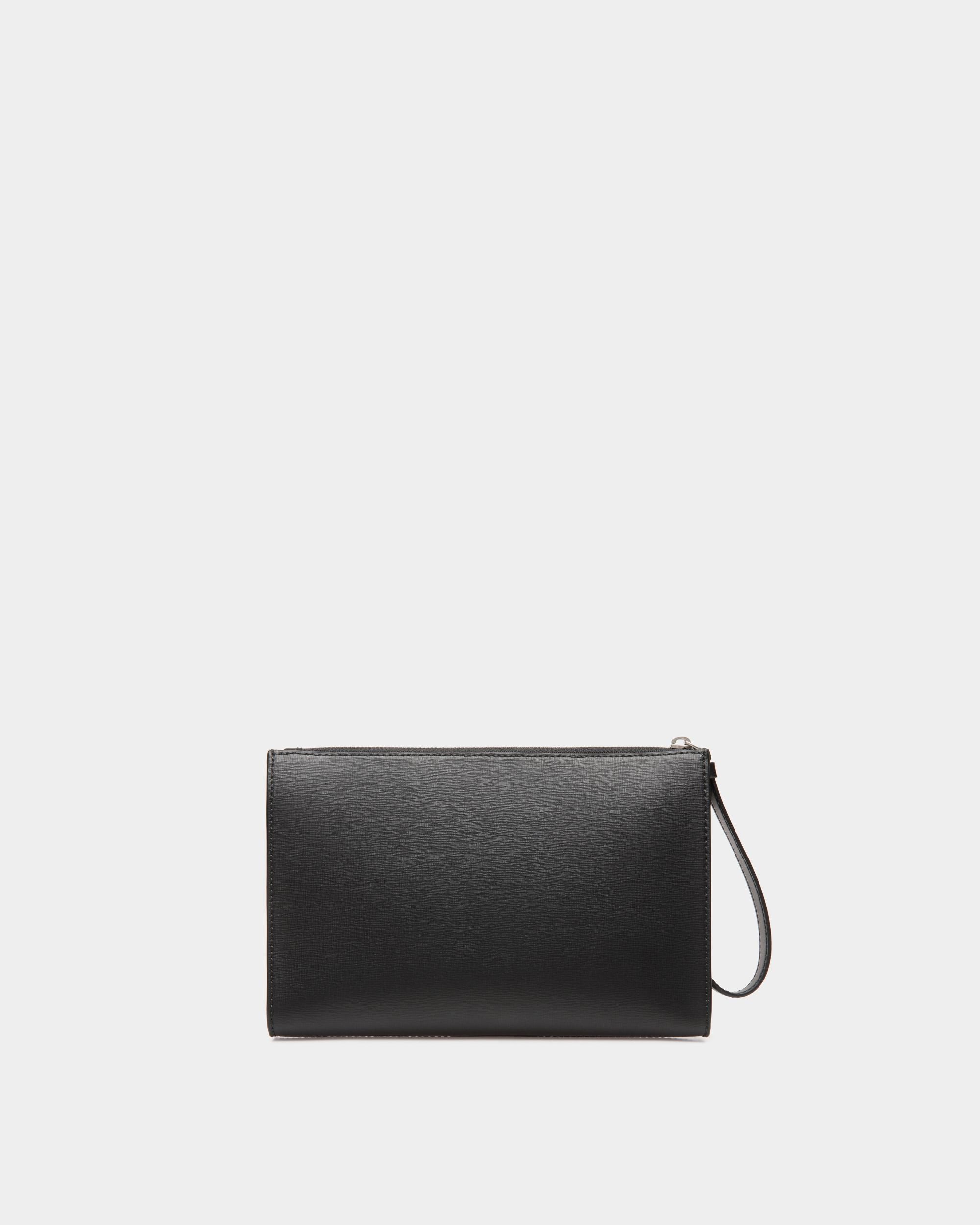Mythos Pouch In Black Recycled Leather - Men's - Bally - 02