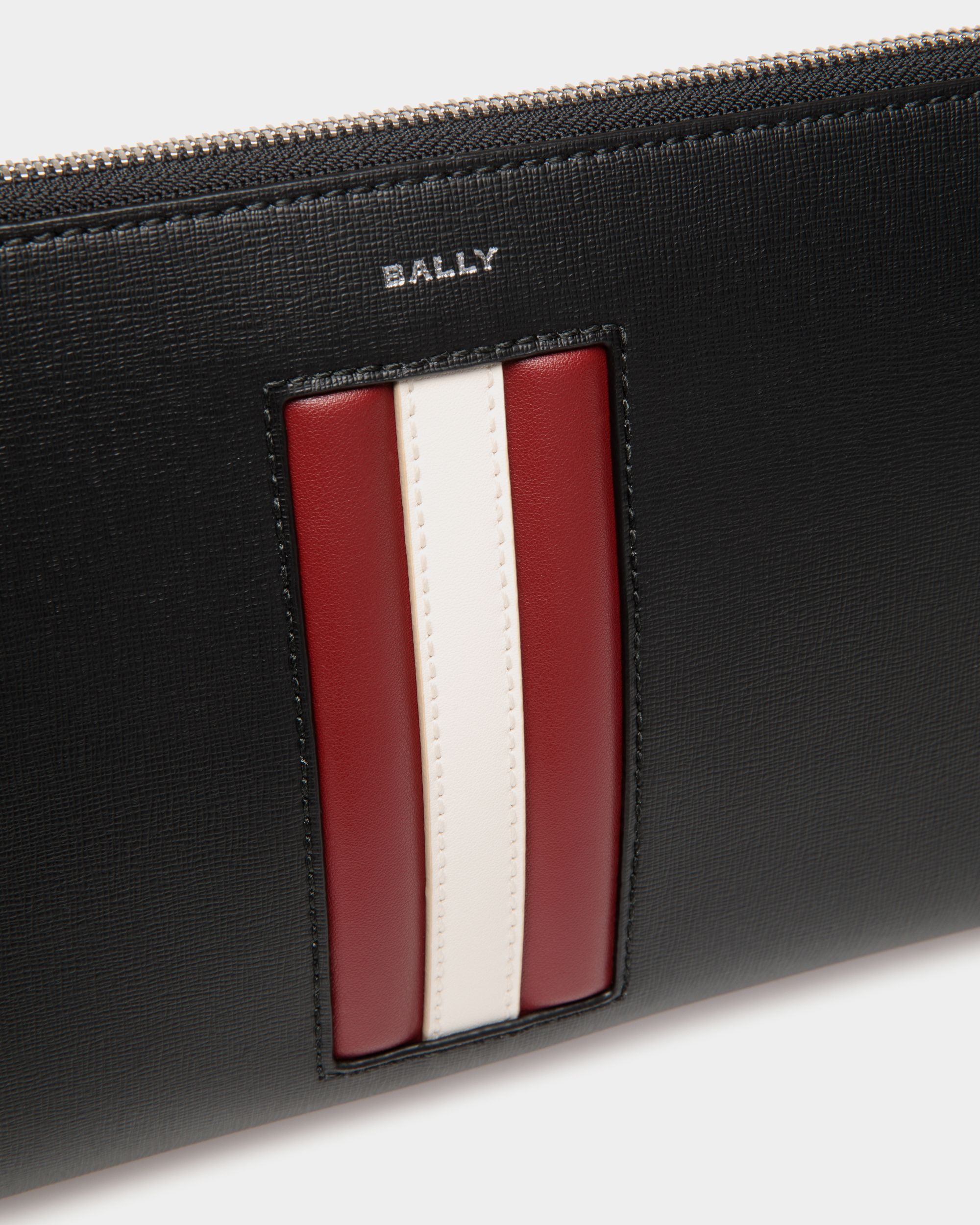 Mythos Pouch In Black Recycled Leather - Men's - Bally - 05