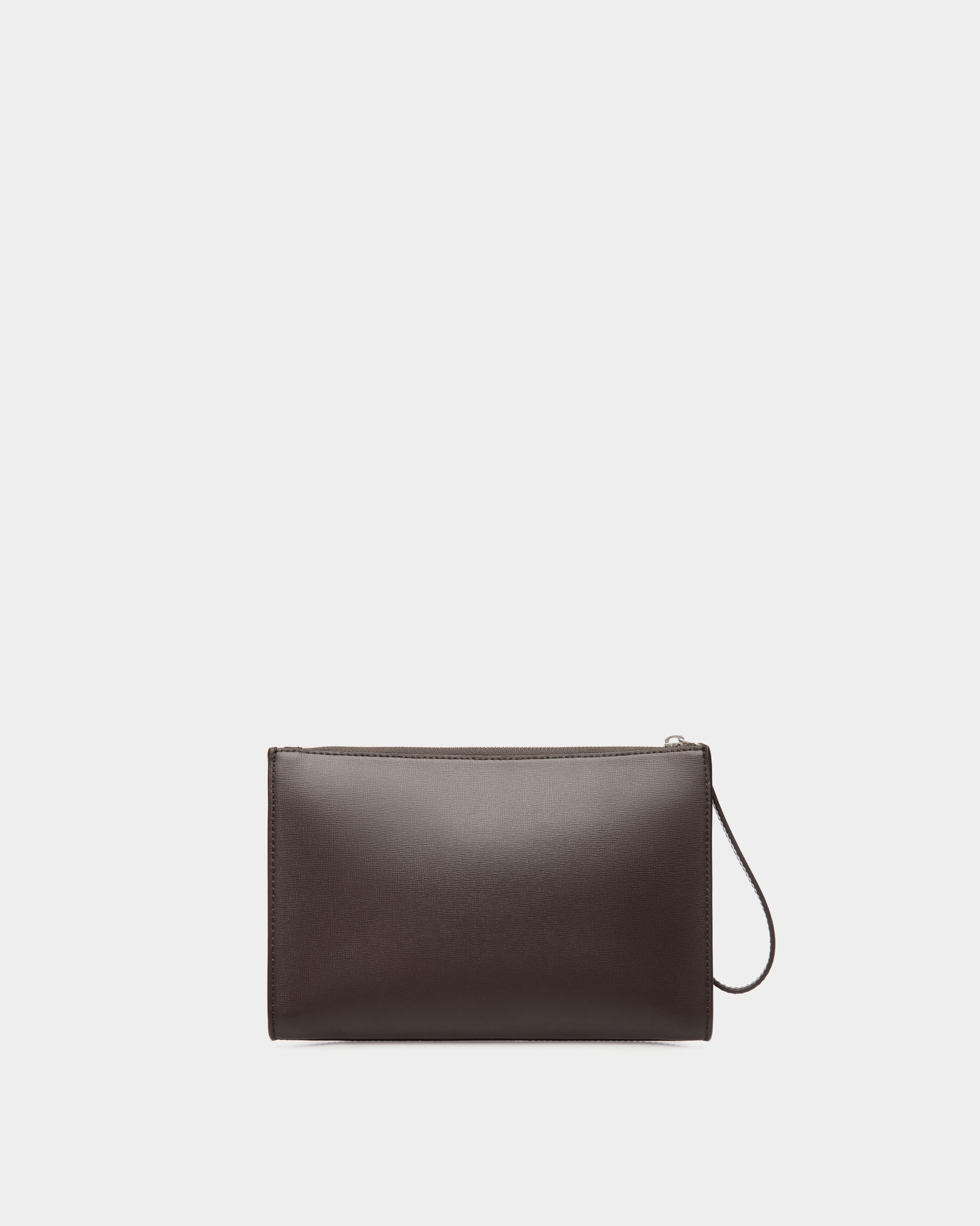 Mythos Pouch in Ebano Recycled Leather - Men's - Bally - 02