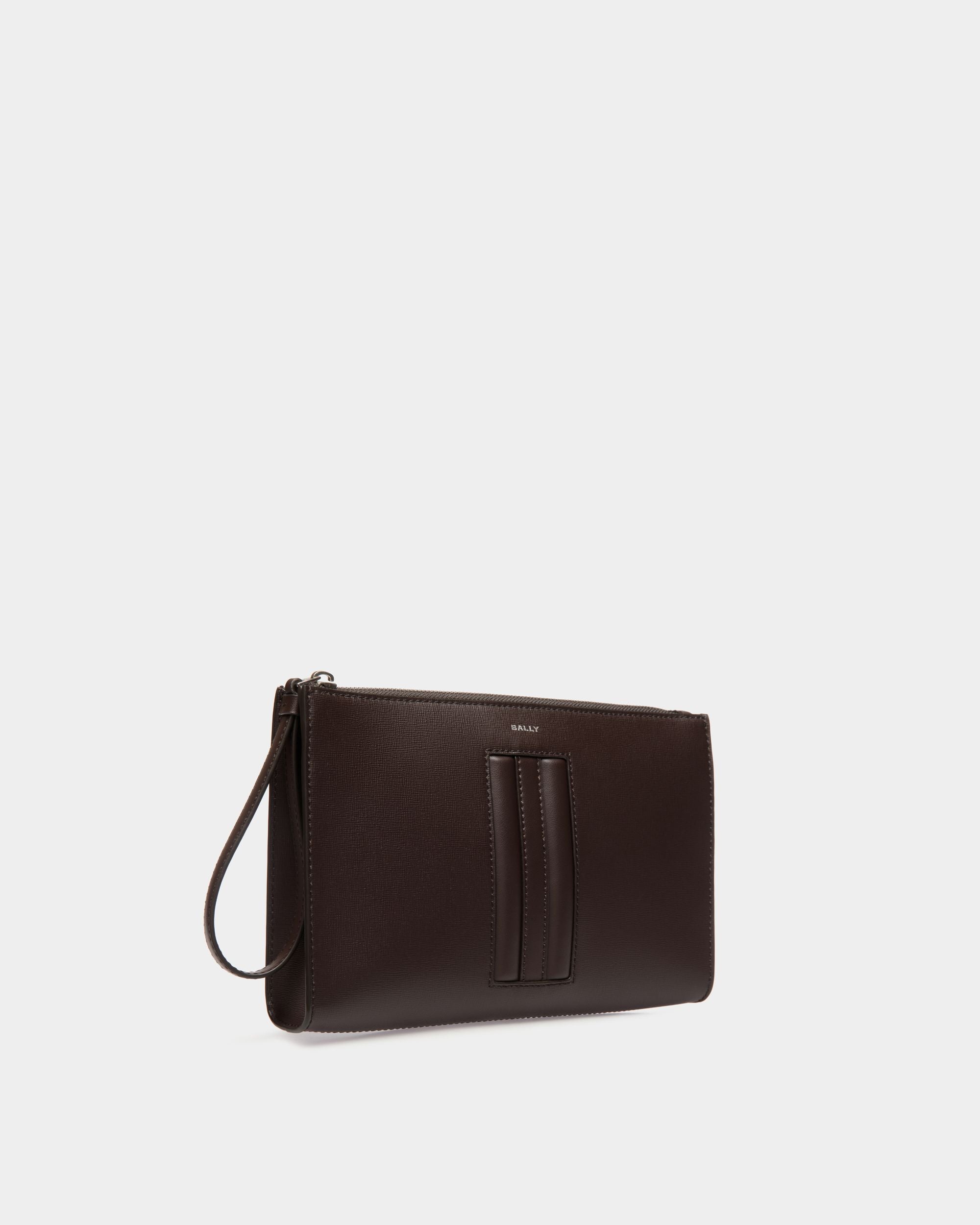 Mythos Pouch in Ebano Recycled Leather - Men's - Bally - 03