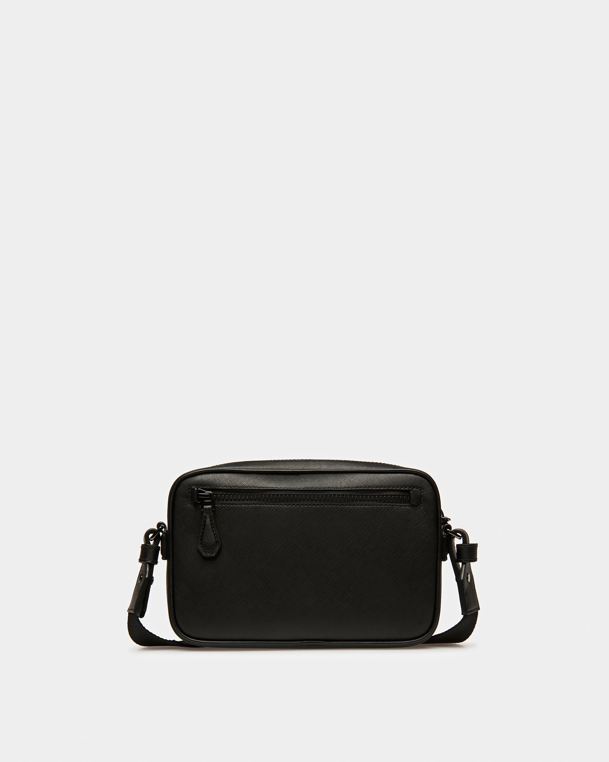 Makeba Leather Crossbody Bag In Black And Bone - Men's - Bally - 03