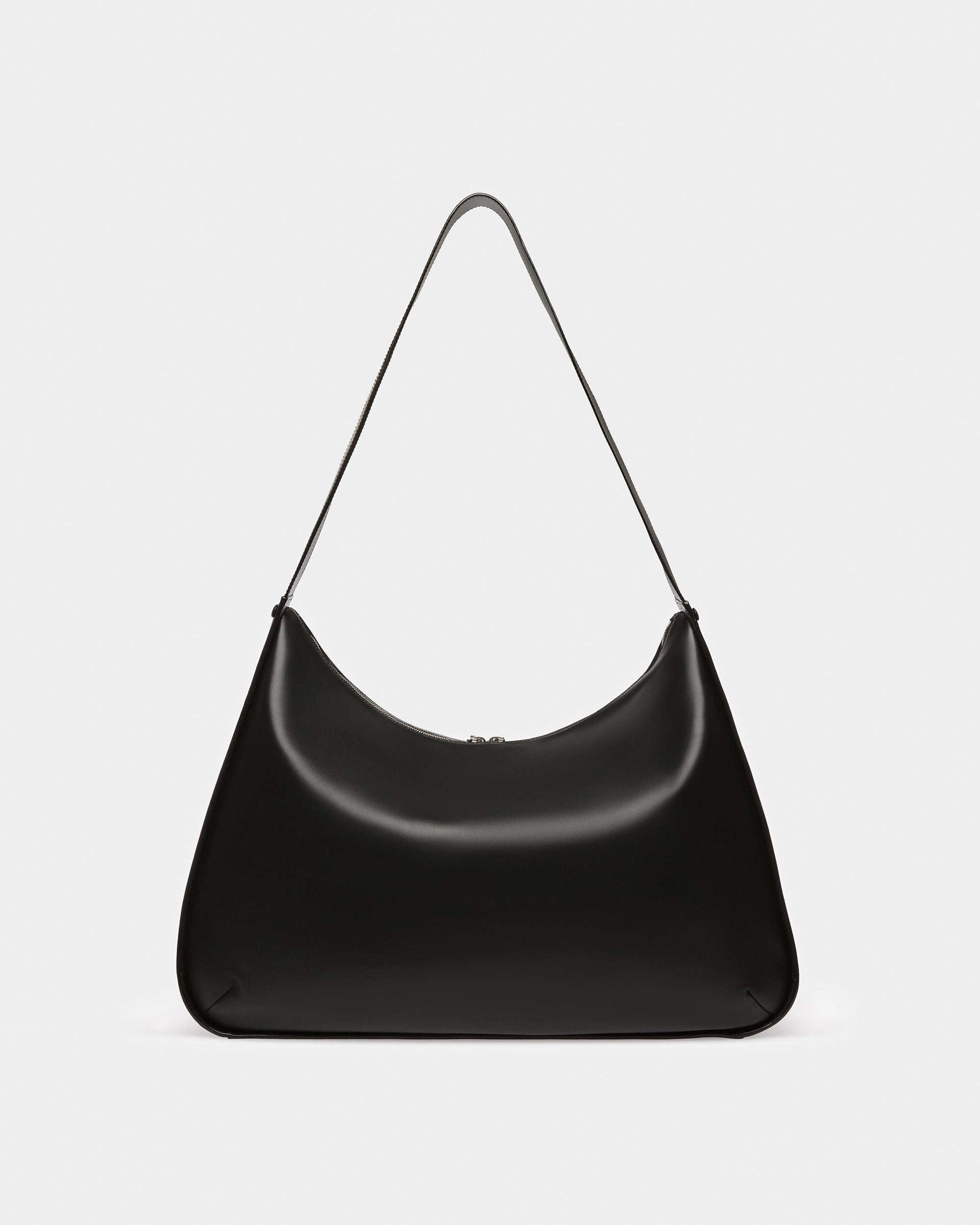 Appel Leather Hobo Bag In Black - Men's - Bally - 03