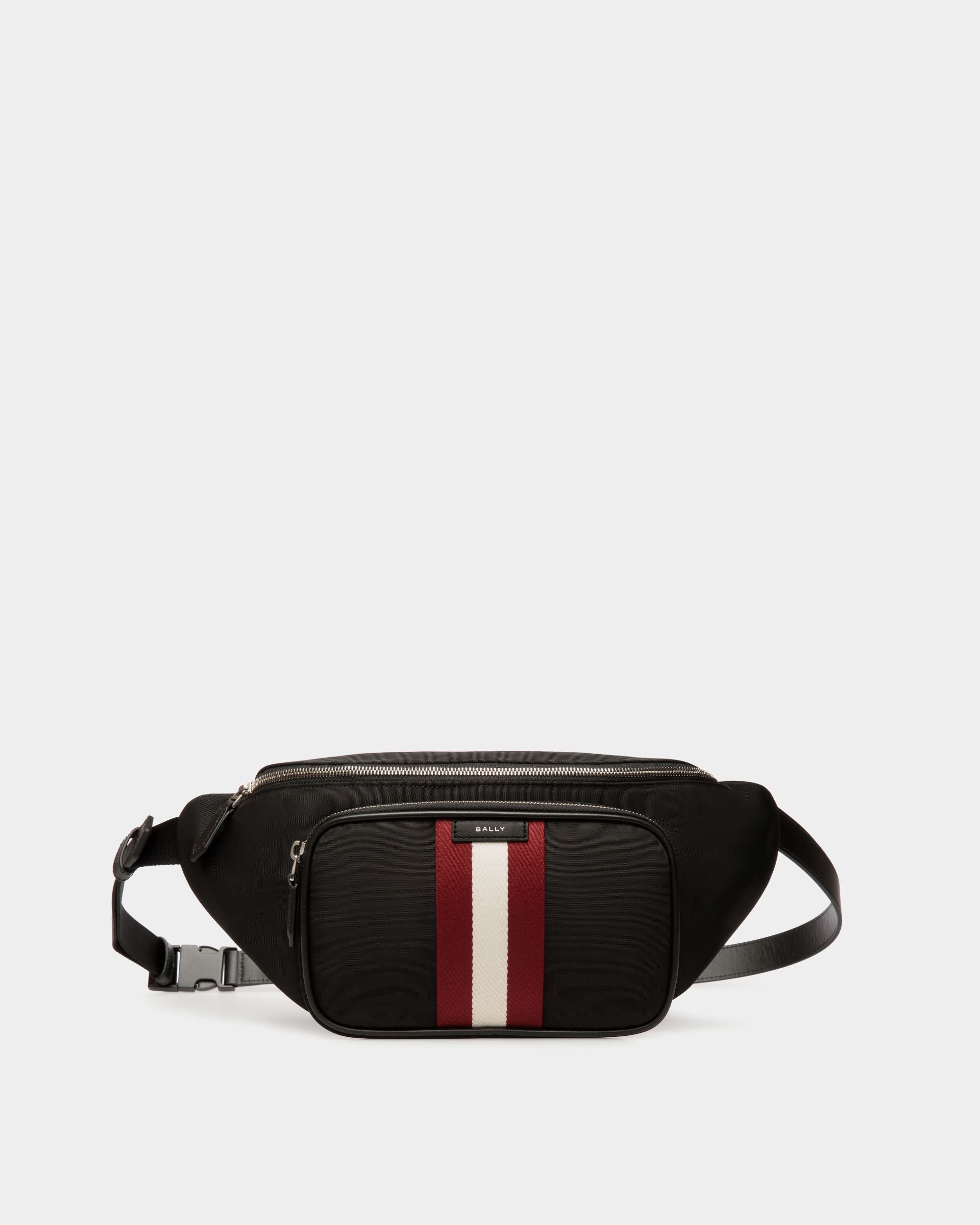 Code Belt Bag in Black Nylon - Men's - Bally - 01