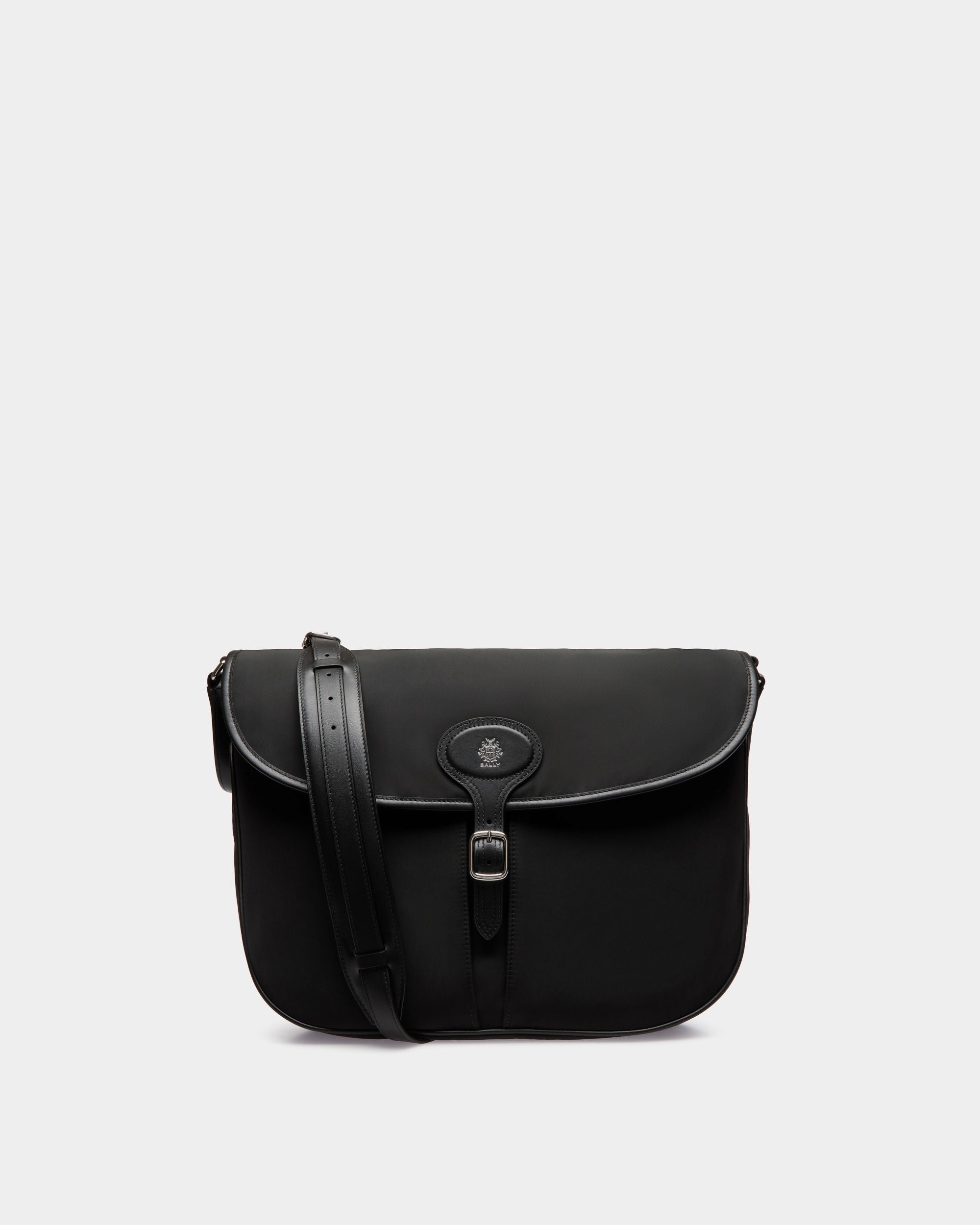B-Light Crossbody Bag in Black Nylon and Leather - Men's - Bally - 01