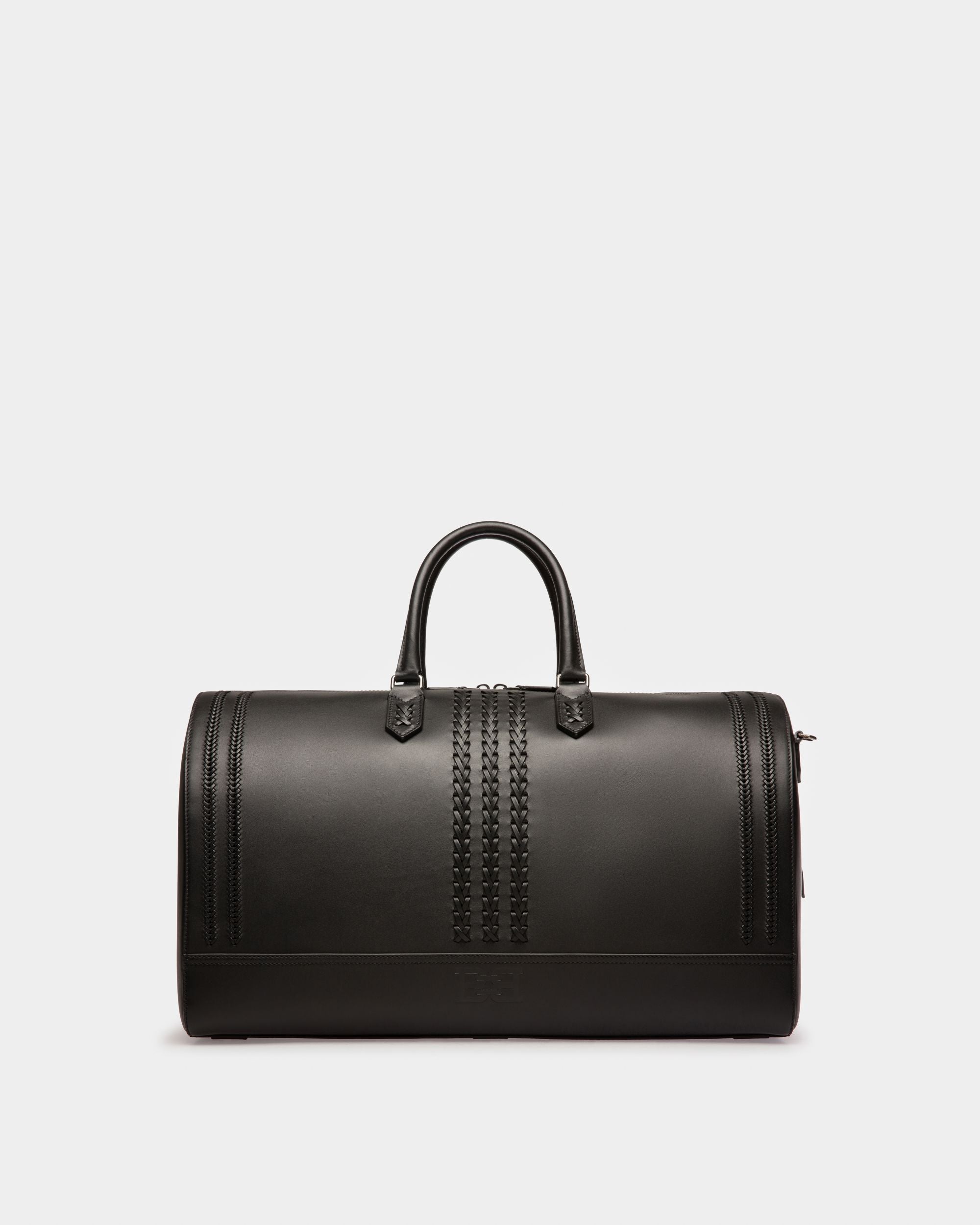 Caien Leather Weekender Bag In Black - Men's - Bally - 01