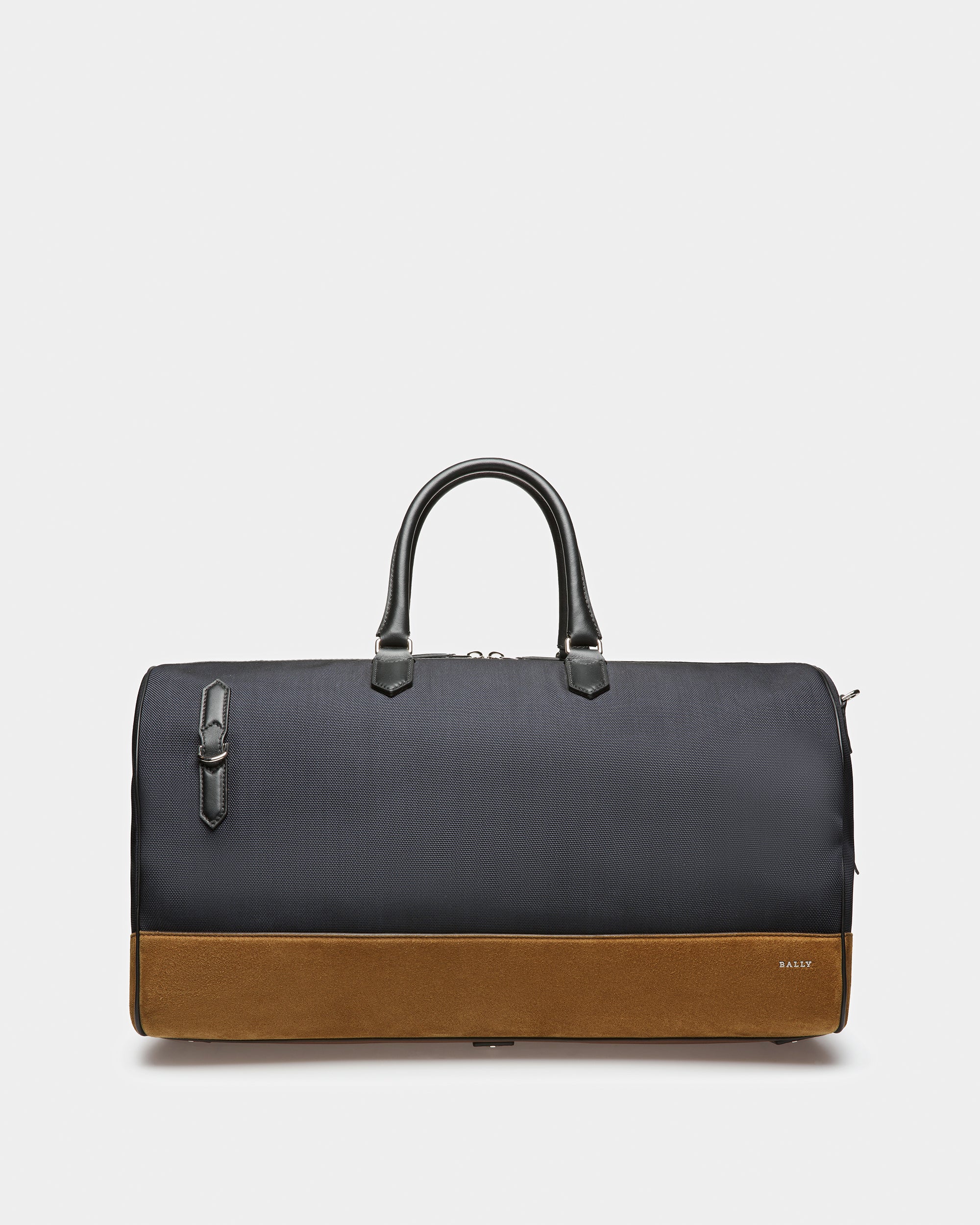 Caius Leather And Nylon Weekender Bag In Midnight - Men's - Bally - 01