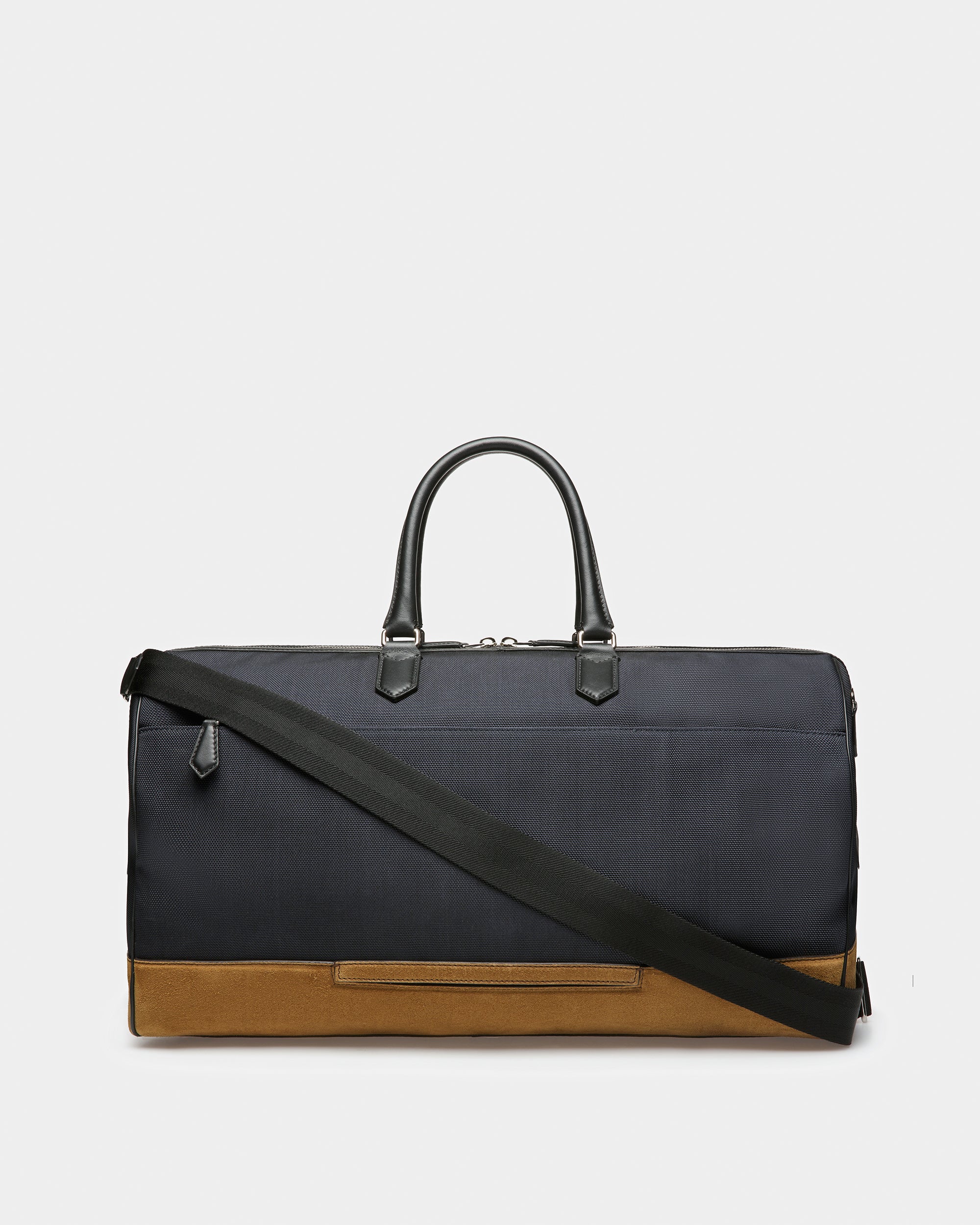 Caius Leather And Nylon Weekender Bag In Midnight - Men's - Bally - 03