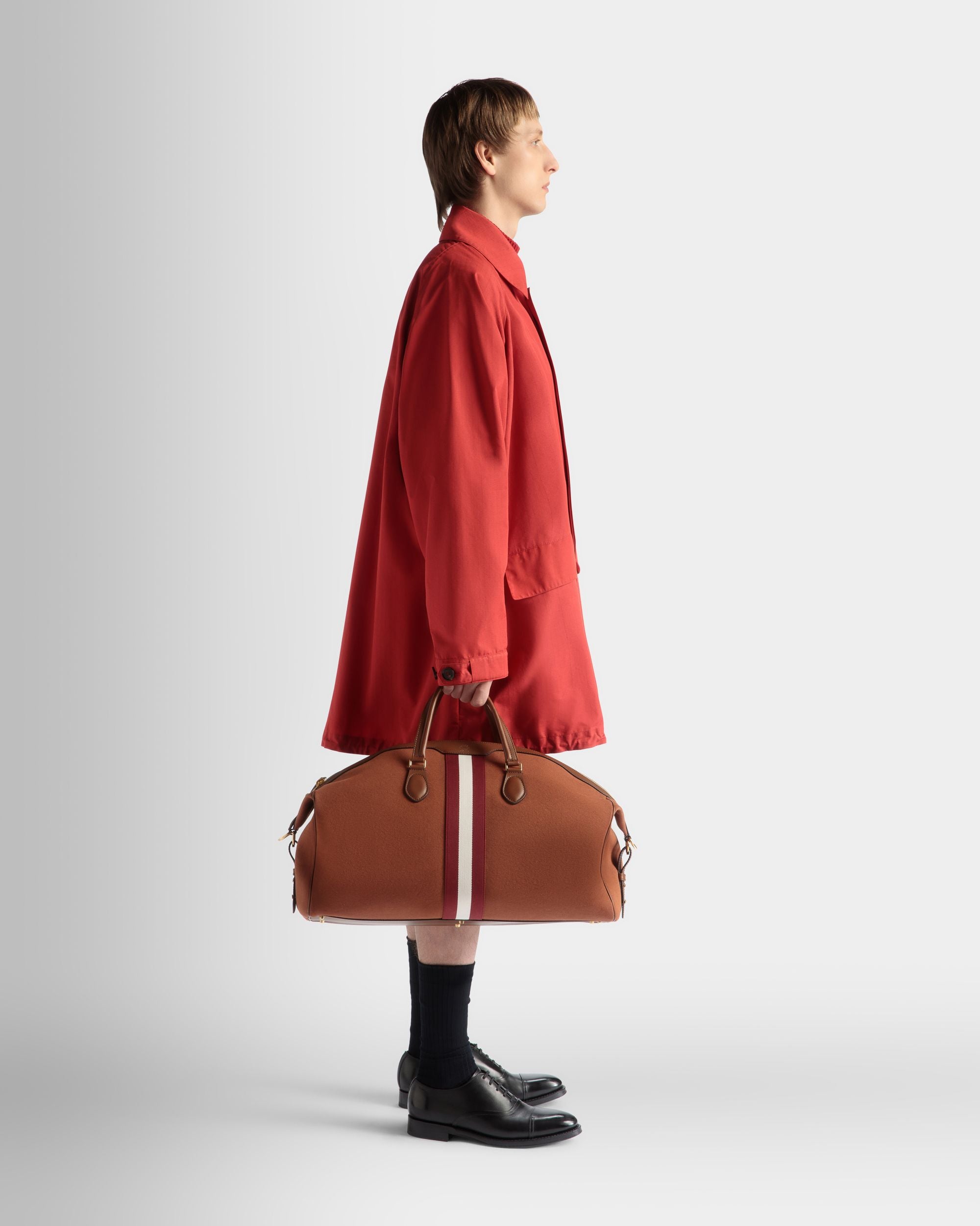 Beckett Weekender in Red Cotton Canvas - Men's - Bally - 02